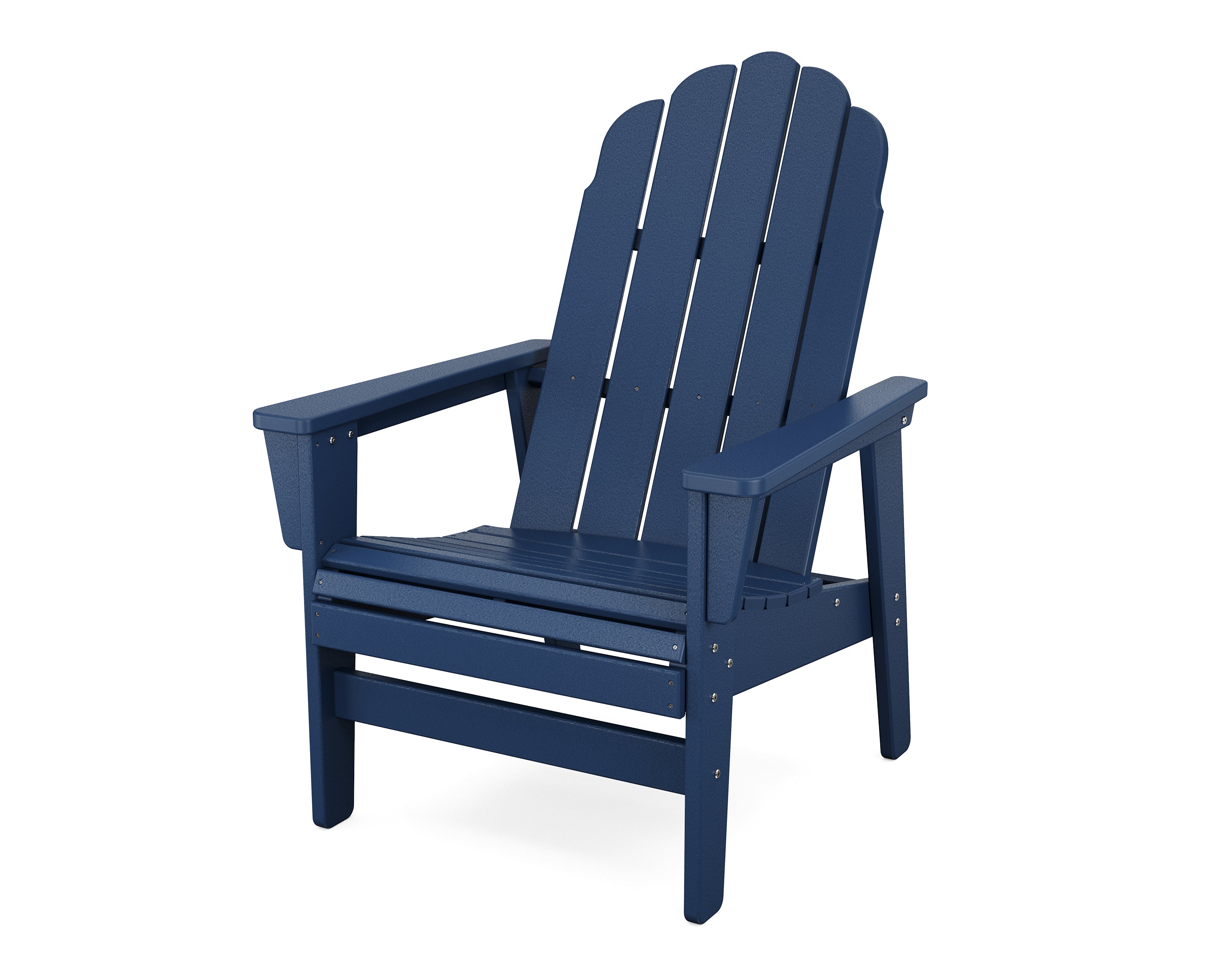 POLYWOOD Vineyard Grand Upright Adirondack Chair in Navy