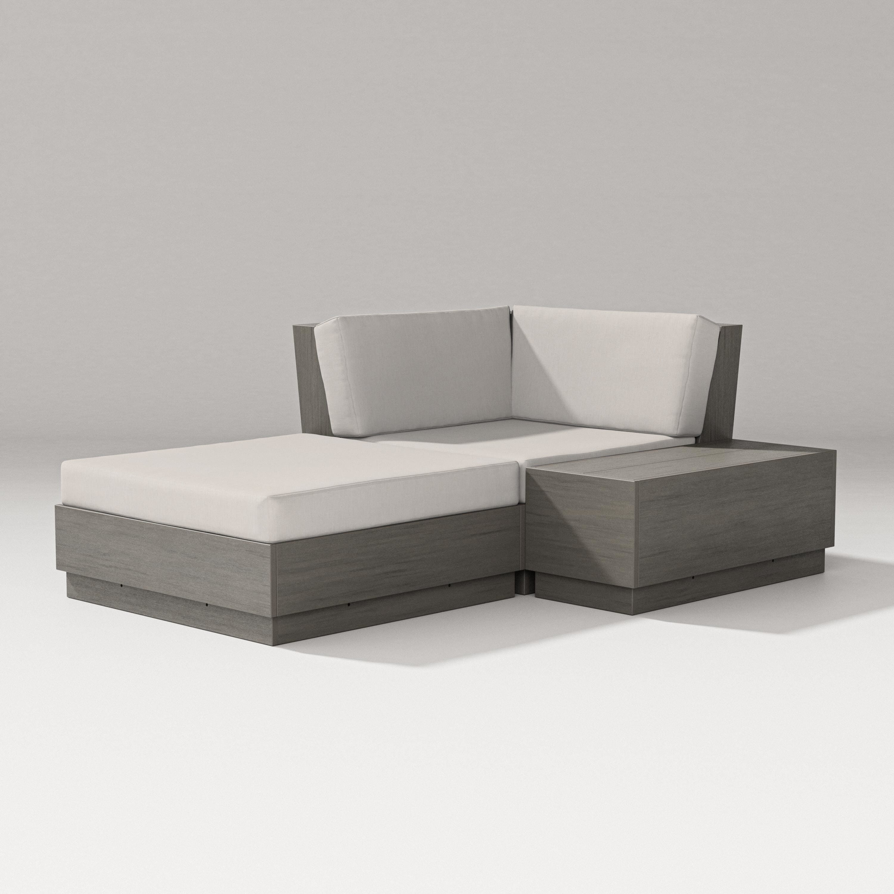 PW Designer Series Elevate Corner Chaise in Driftwood / Cast Ash