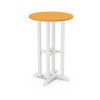POLYWOOD Contempo 24" Round Counter Table in White / Tangerine
