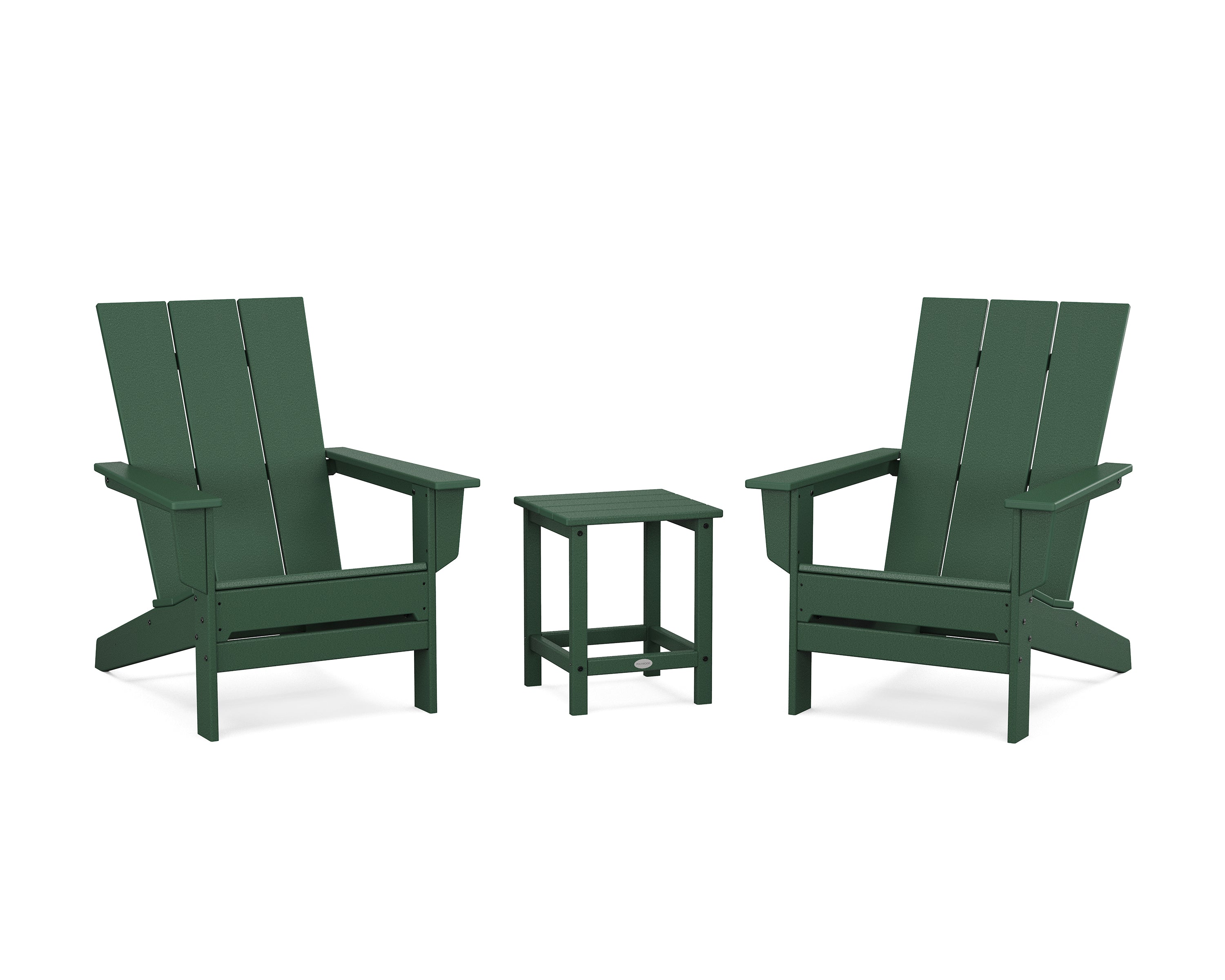 POLYWOOD® 3-Piece Modern Studio Adirondack Set in Green