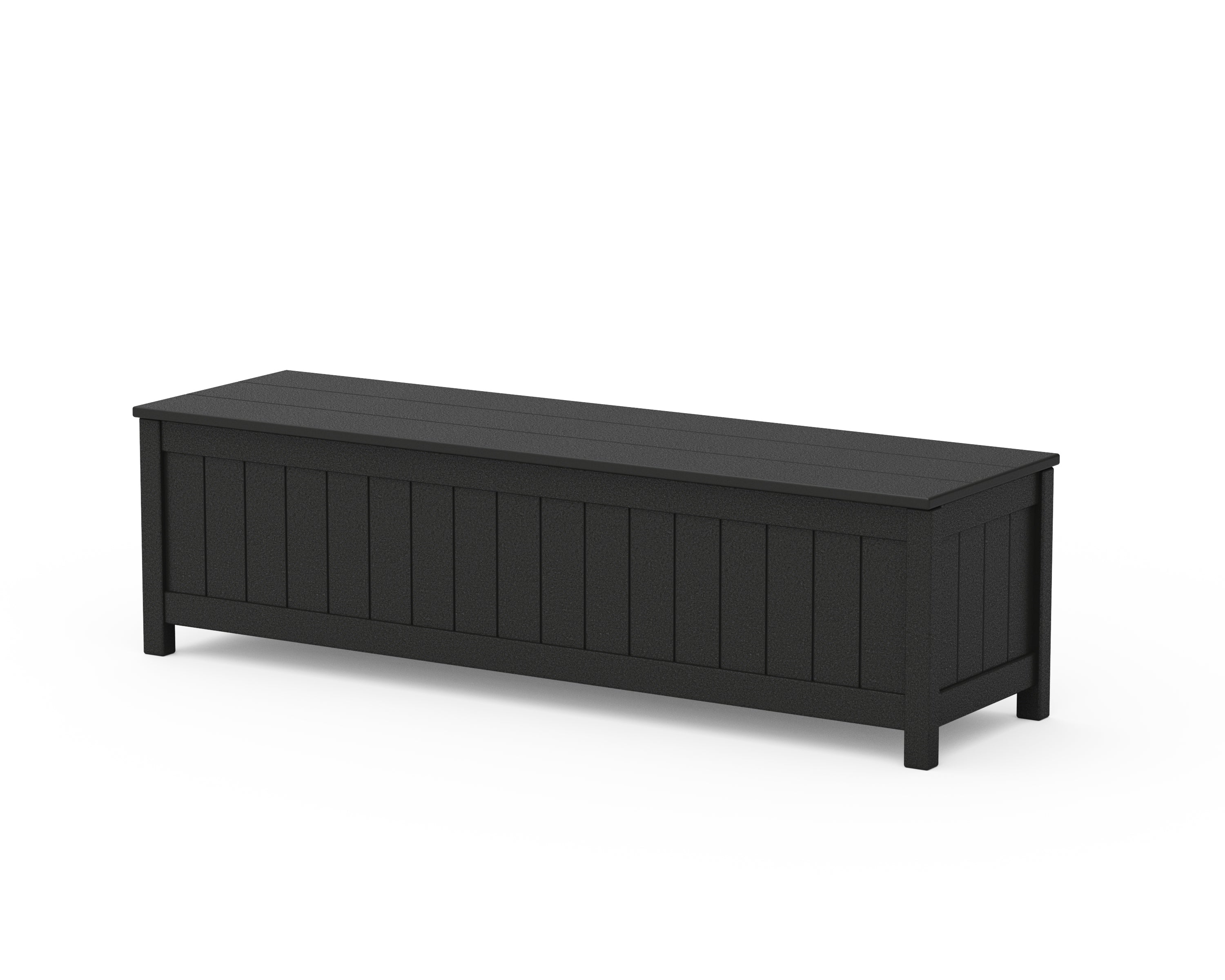 POLYWOOD Vineyard 60” Storage Bench in Black
