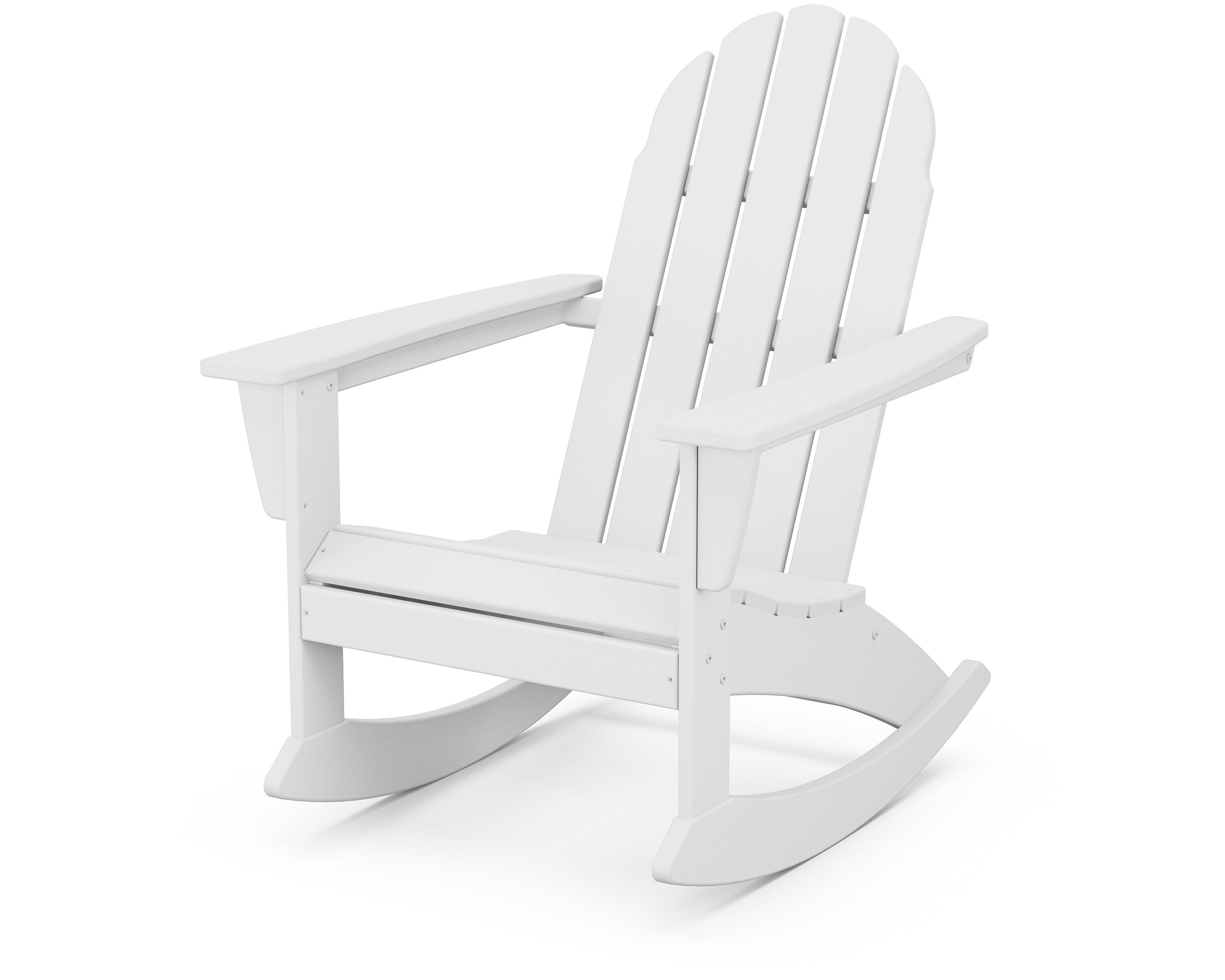 POLYWOOD® Vineyard Adirondack Rocking Chair in White