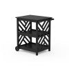 POLYWOOD Chippendale Bar Cart in Black