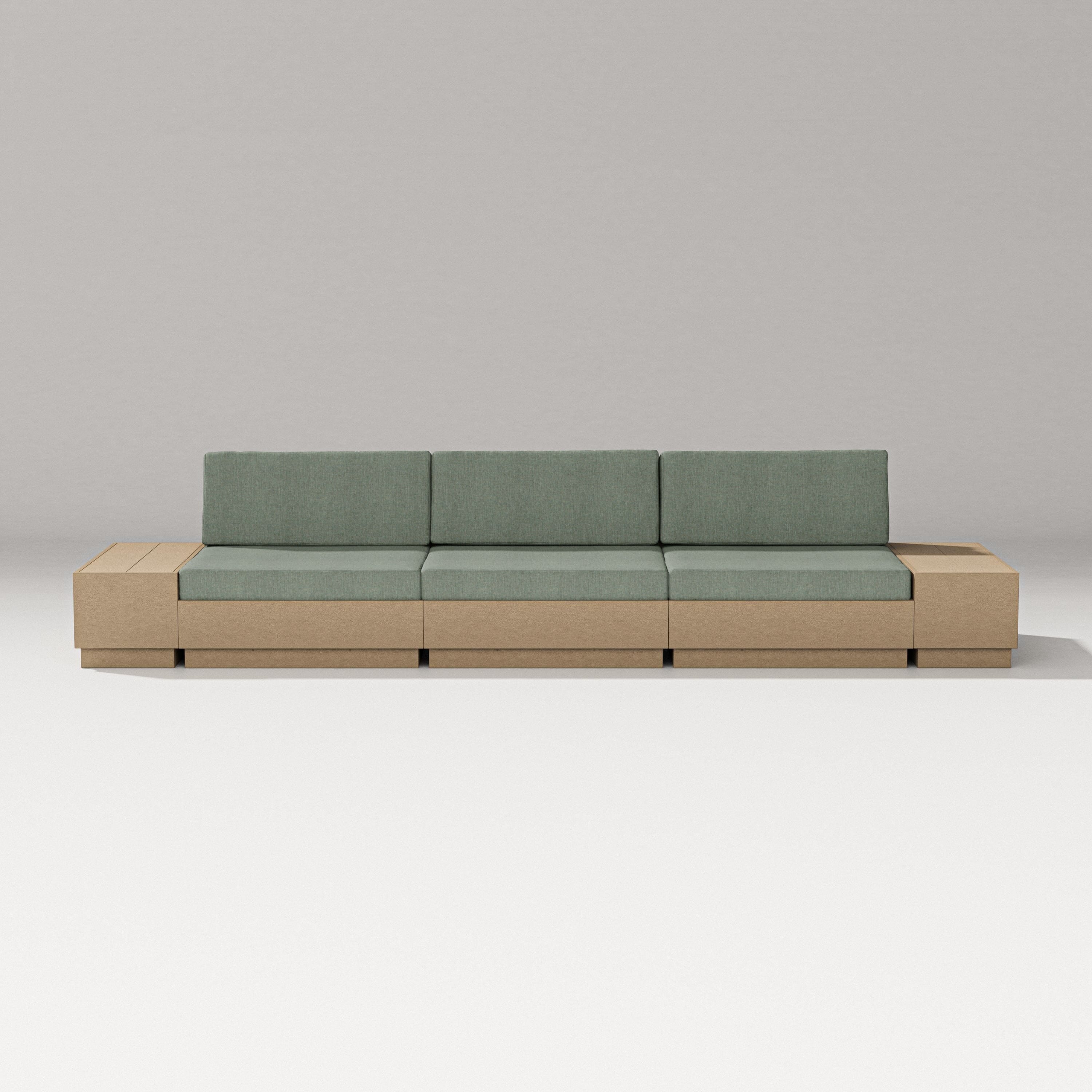 PW Designer Series Elevate Straight Sectional in Vintage Sahara / Cast Sage