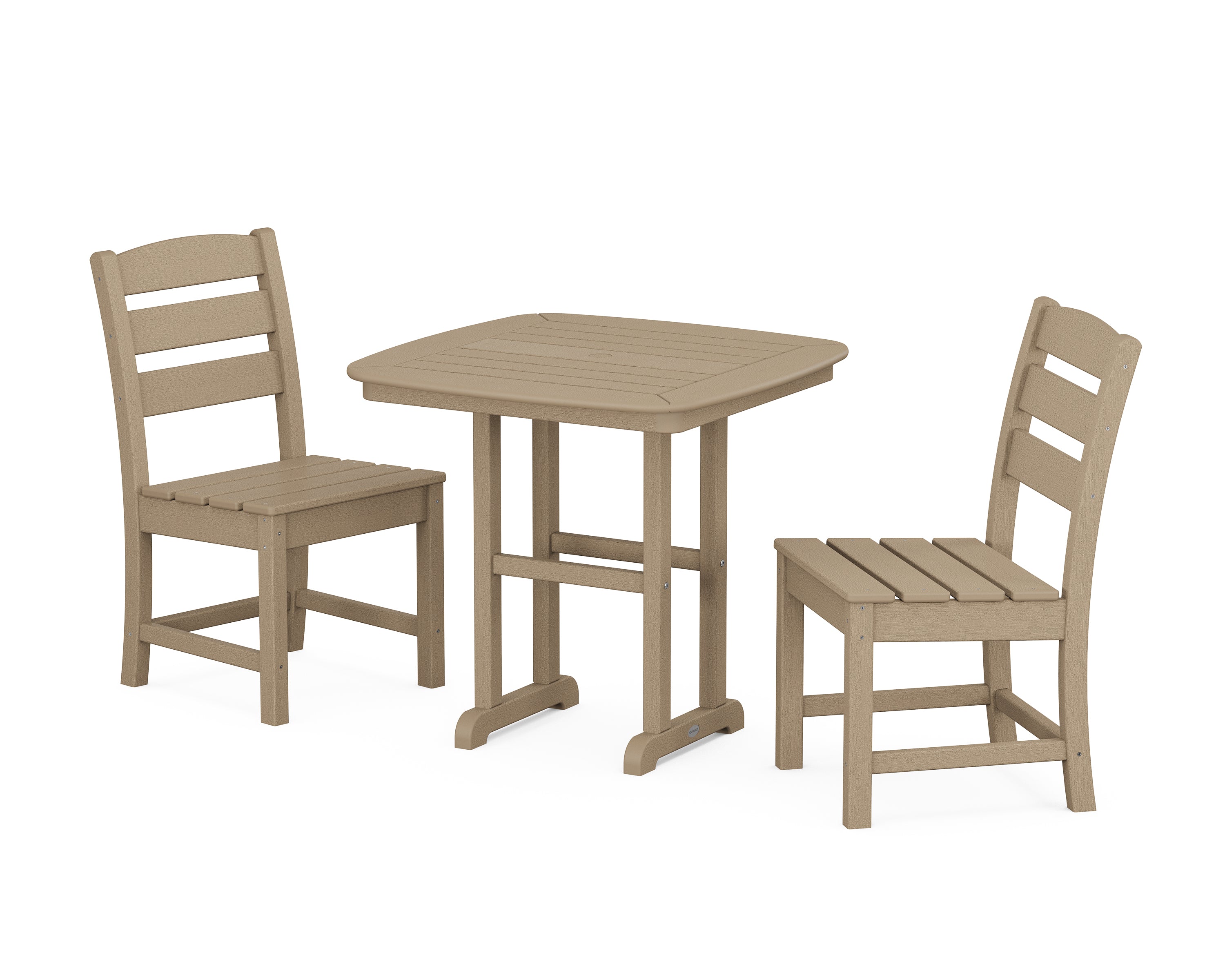 POLYWOOD® Lakeside Side Chair 3-Piece Dining Set in Vintage Sahara