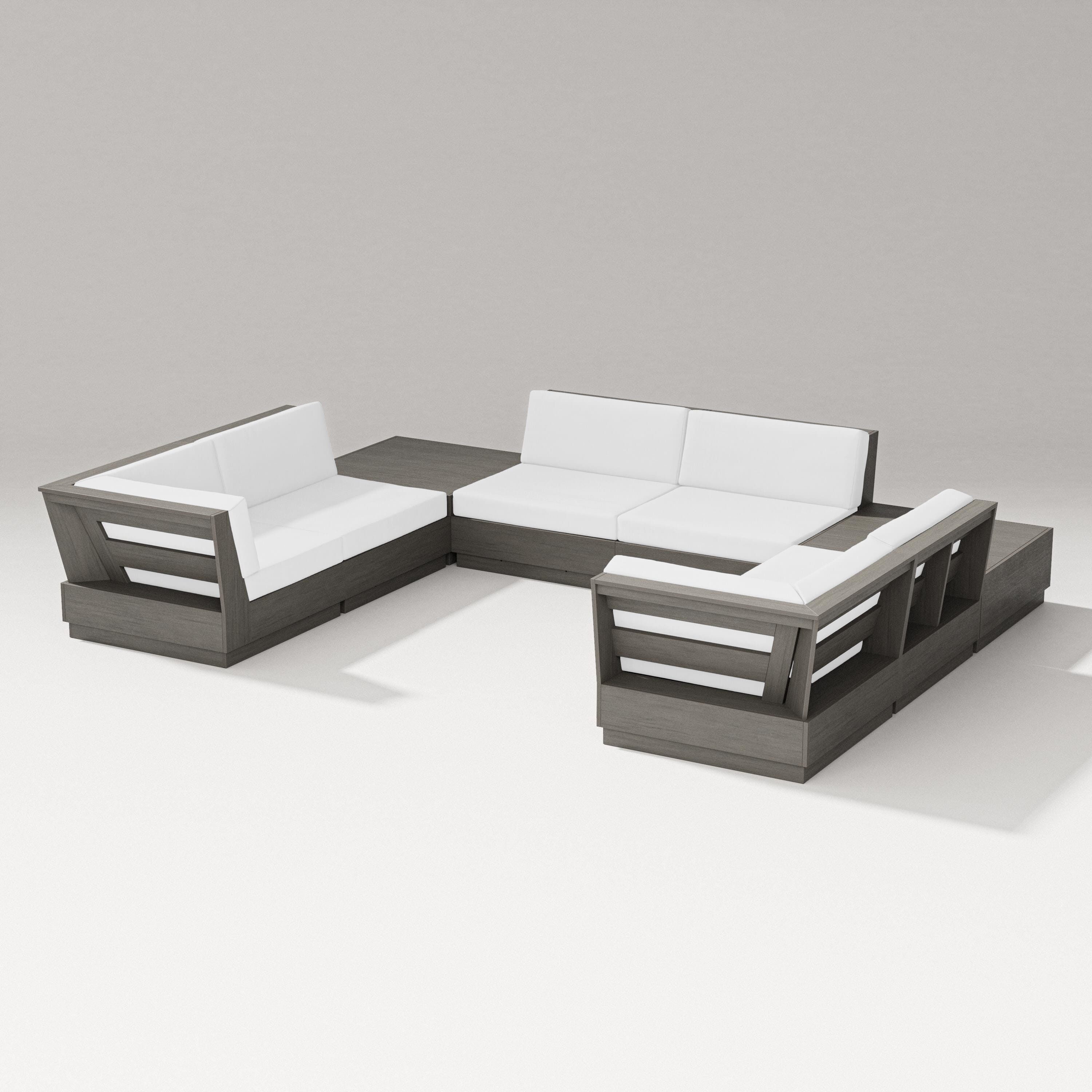 PW Designer Series Elevate 8-Piece U-Shaped Sectional in Driftwood / Natural
