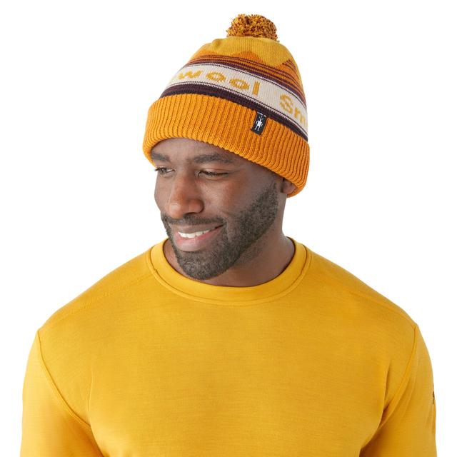 Knit Winter Pattern POM Beanie