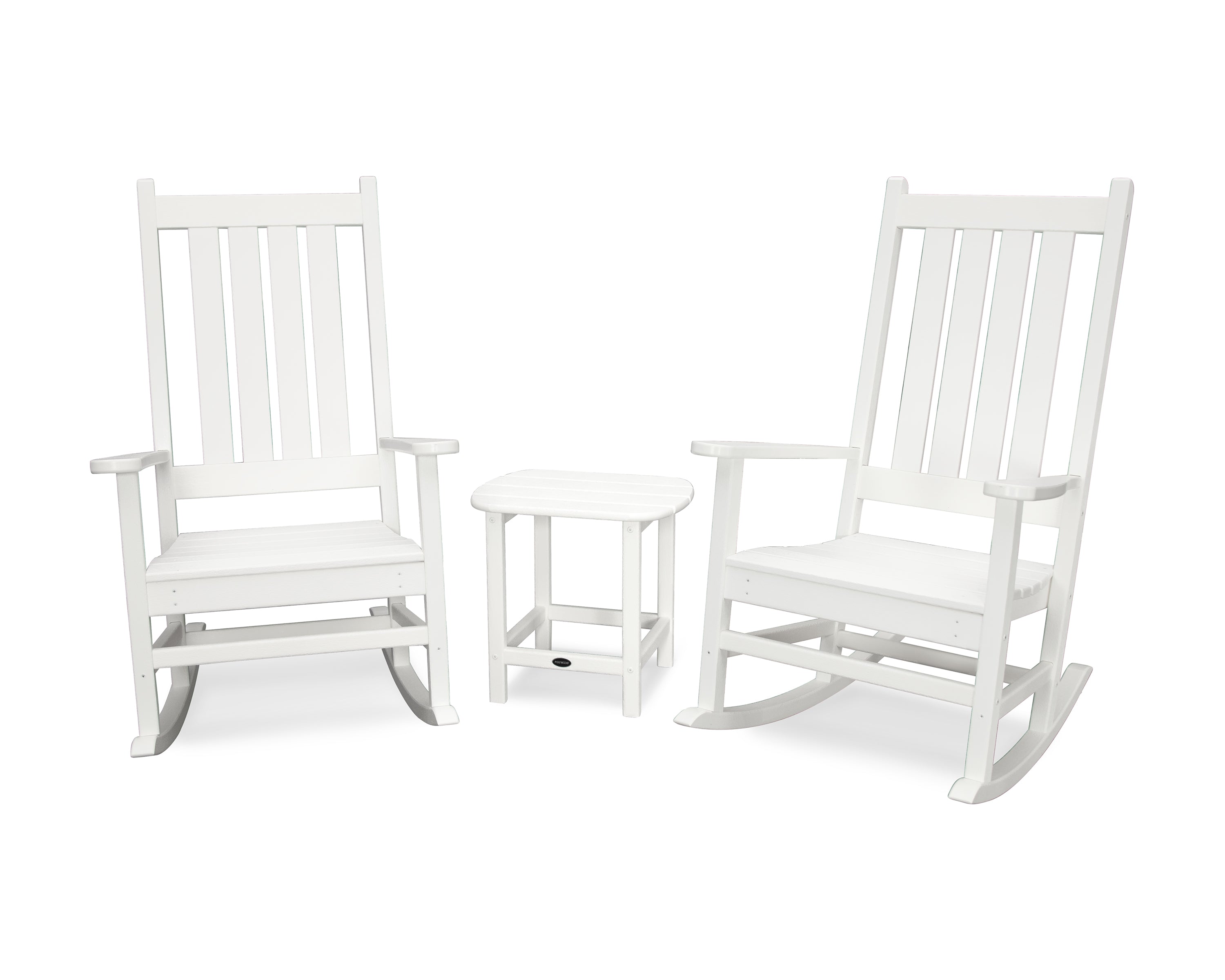 POLYWOOD® Vineyard 3-Piece Rocking Set in White