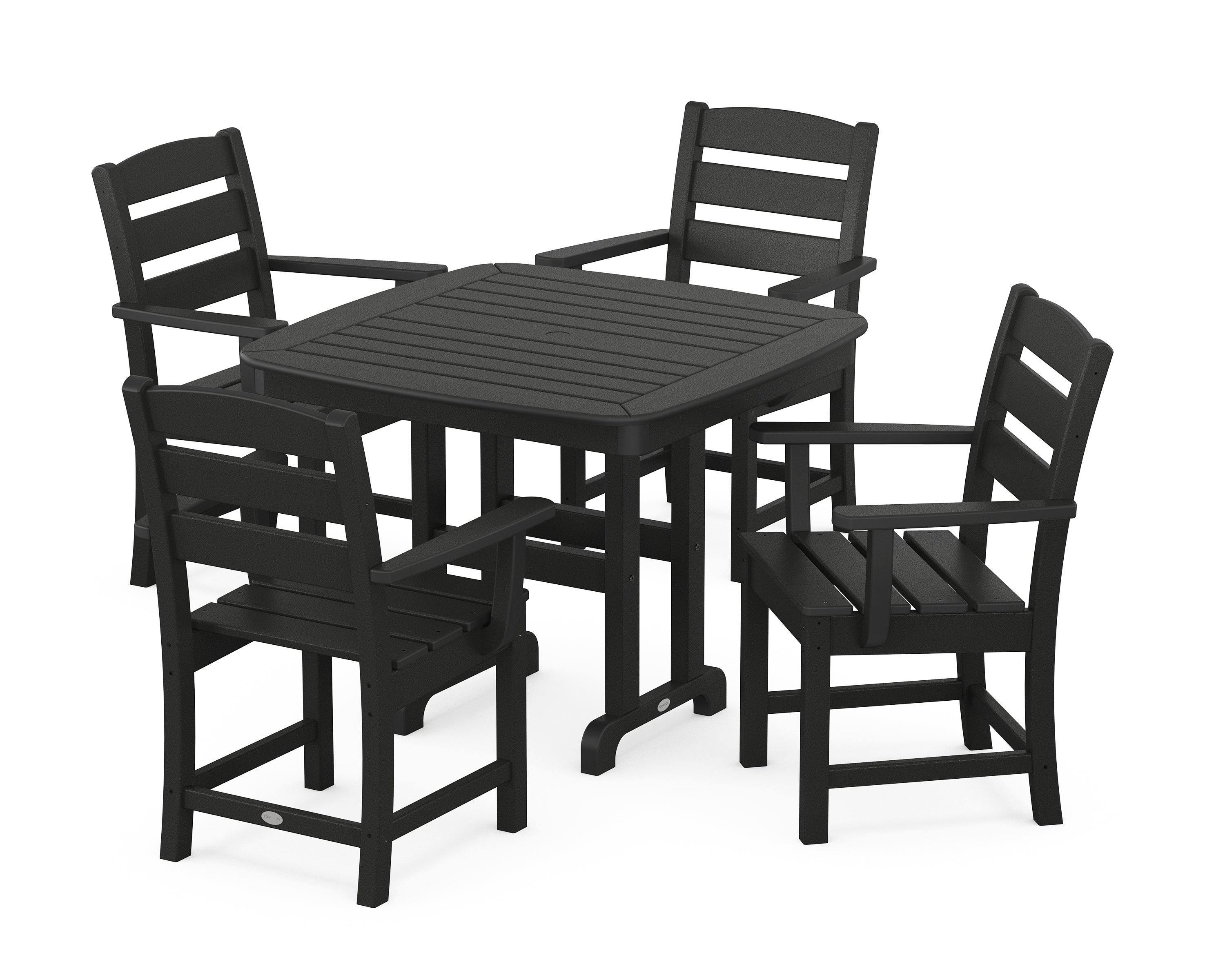 POLYWOOD® Lakeside 5-Piece Dining Set in Black