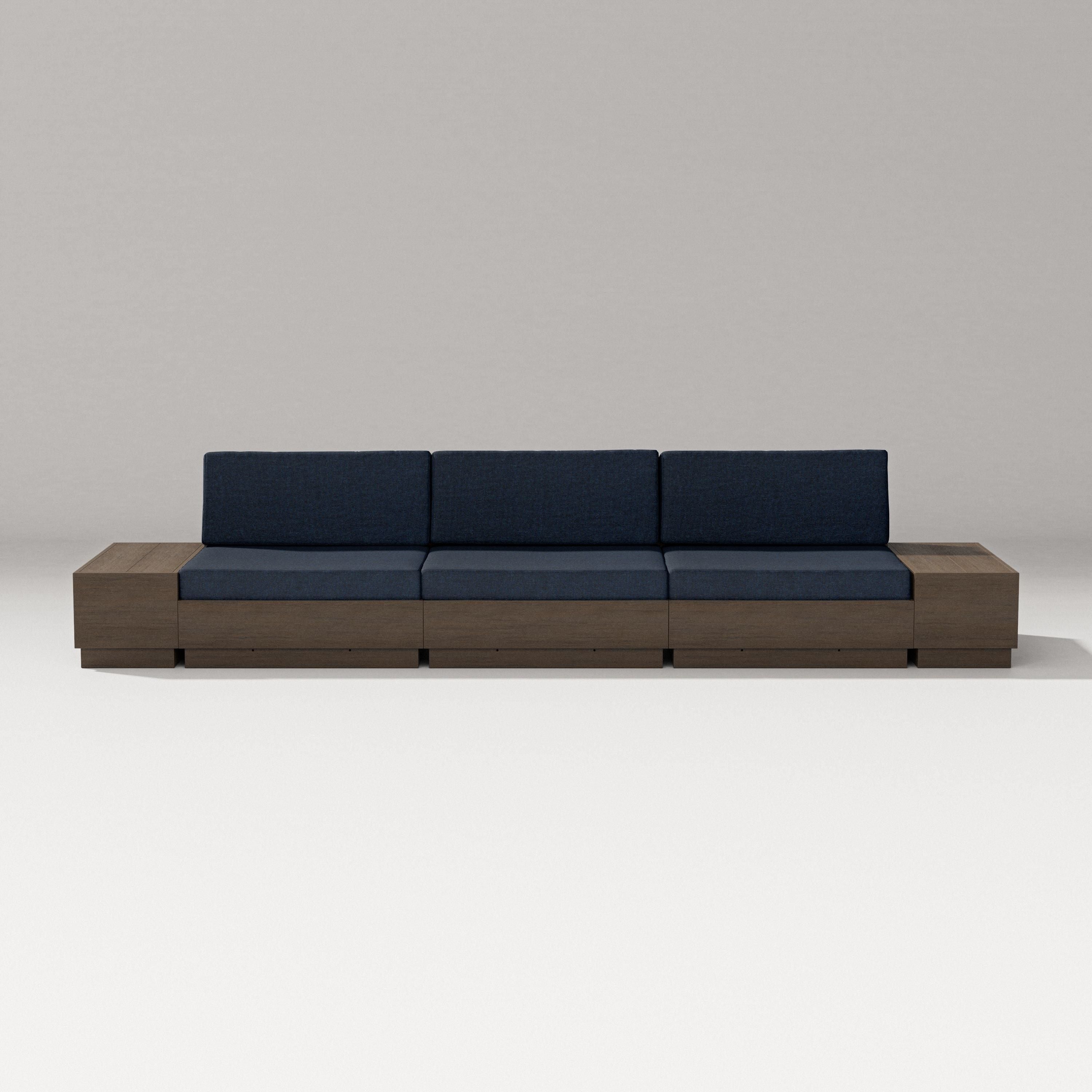PW Designer Series Elevate Straight Sectional in Kona / Marine Indigo