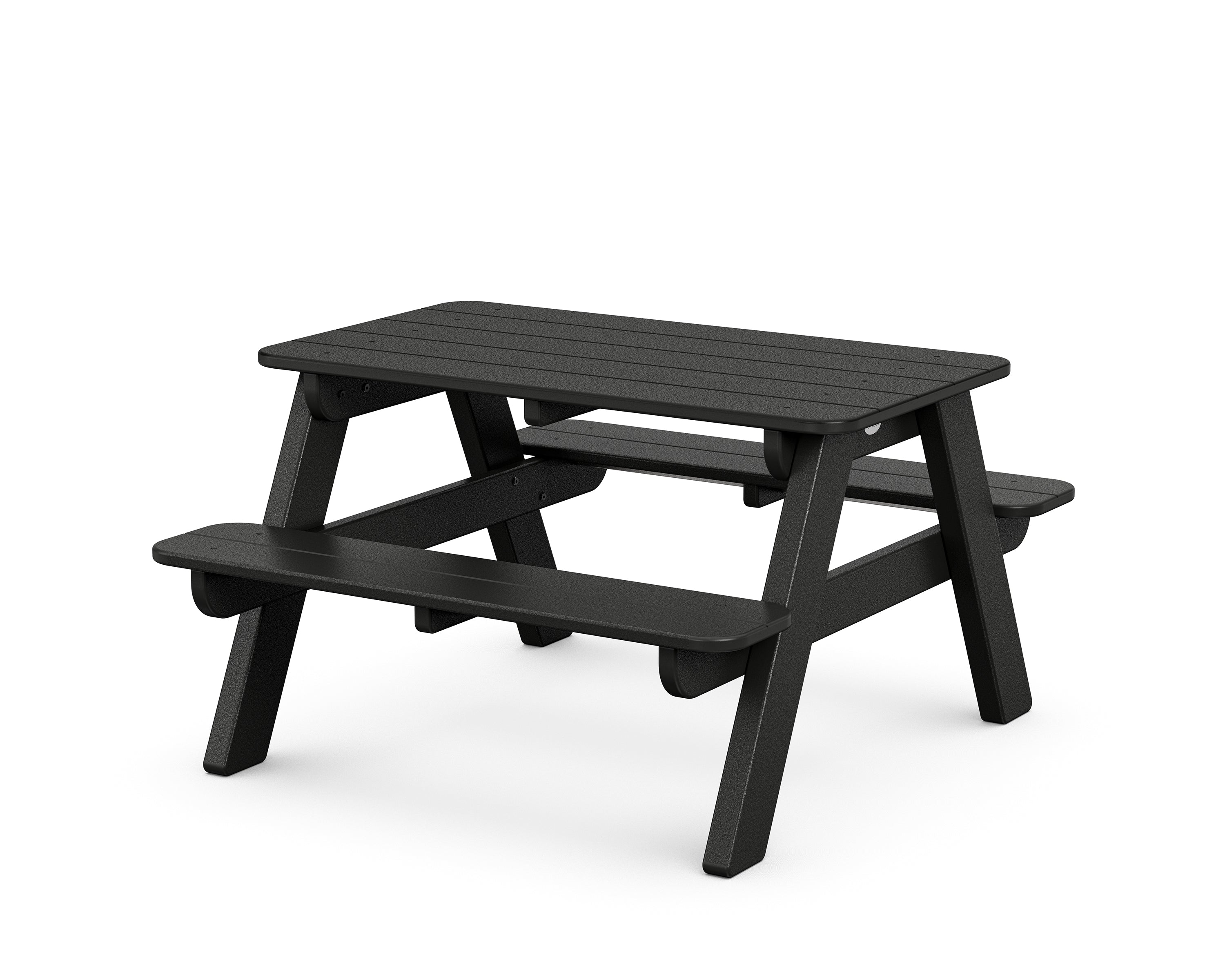 POLYWOOD Kids Outdoor Picnic Table in Black