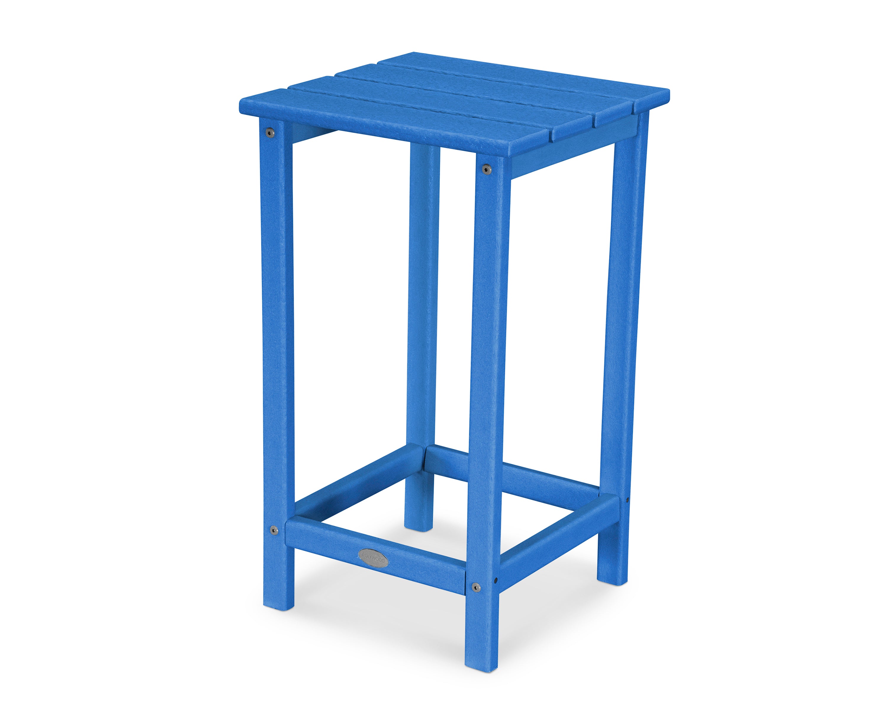 POLYWOOD Long Island 26" Counter Side Table in Pacific Blue