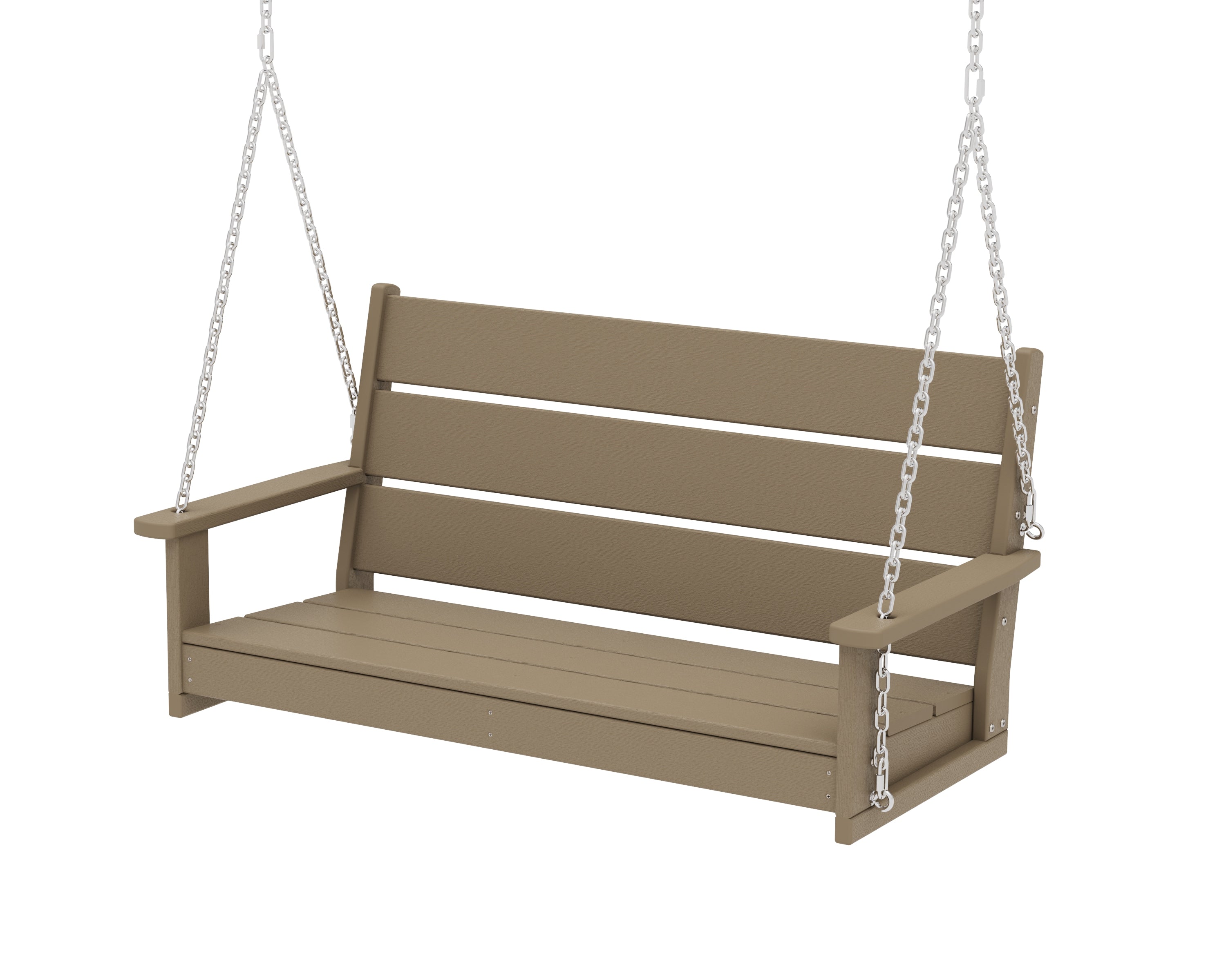 POLYWOOD Lakeside 48” Swing in Vintage Sahara
