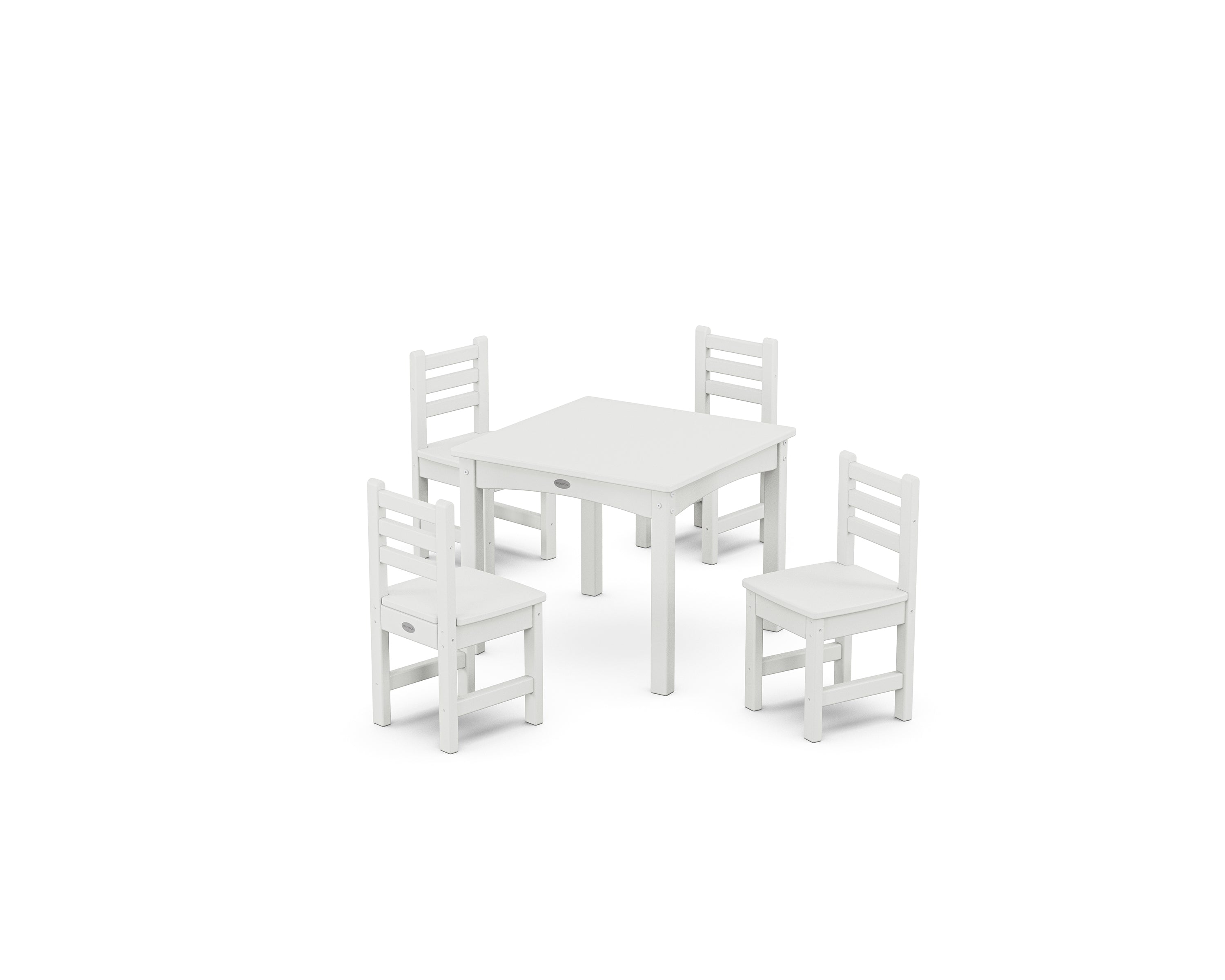 POLYWOOD Lakeside Toddler 5-Piece Dining Set in White