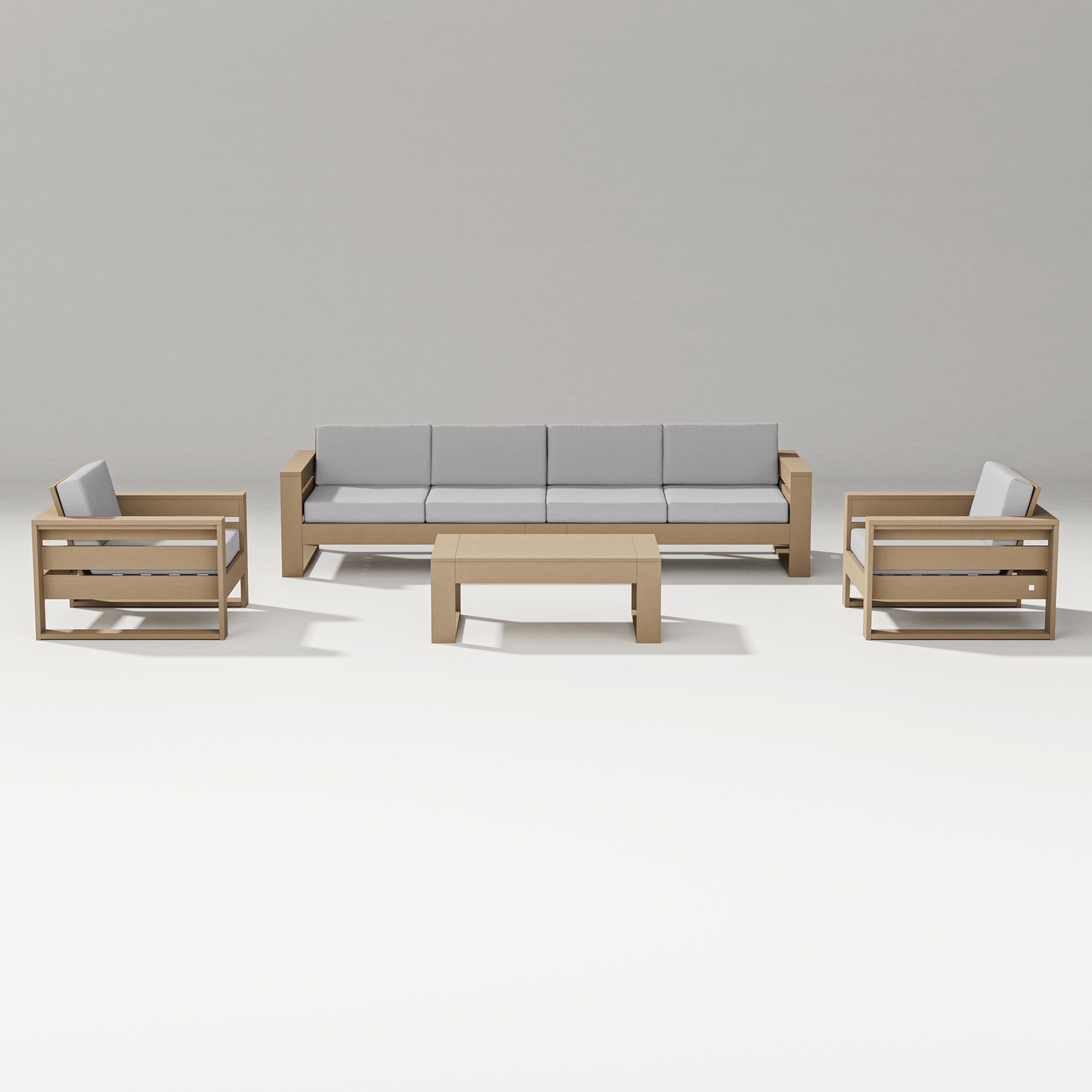 PW Designer Series Latitude 5-Piece Lounge Sofa Set in Vintage Sahara / Granite