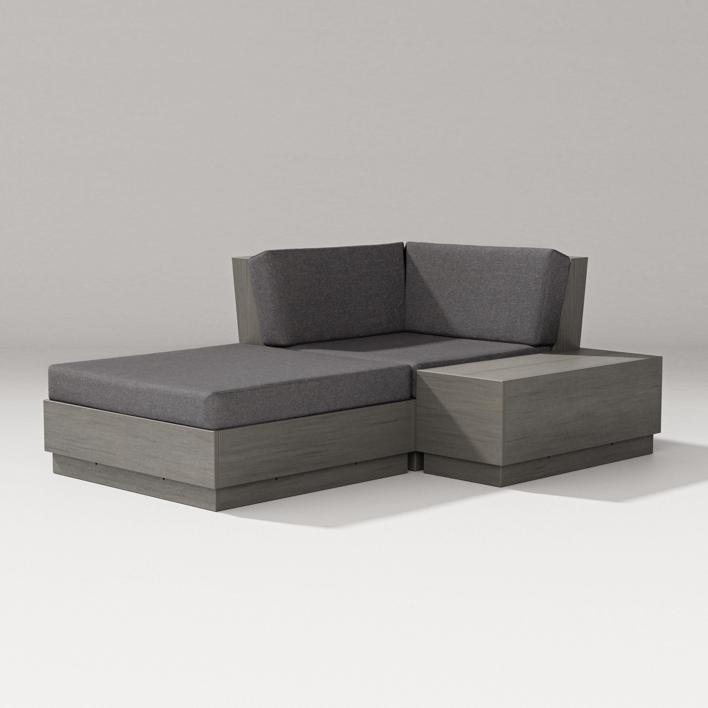 PW Designer Series Elevate Corner Chaise in Driftwood / Ash Charcoal