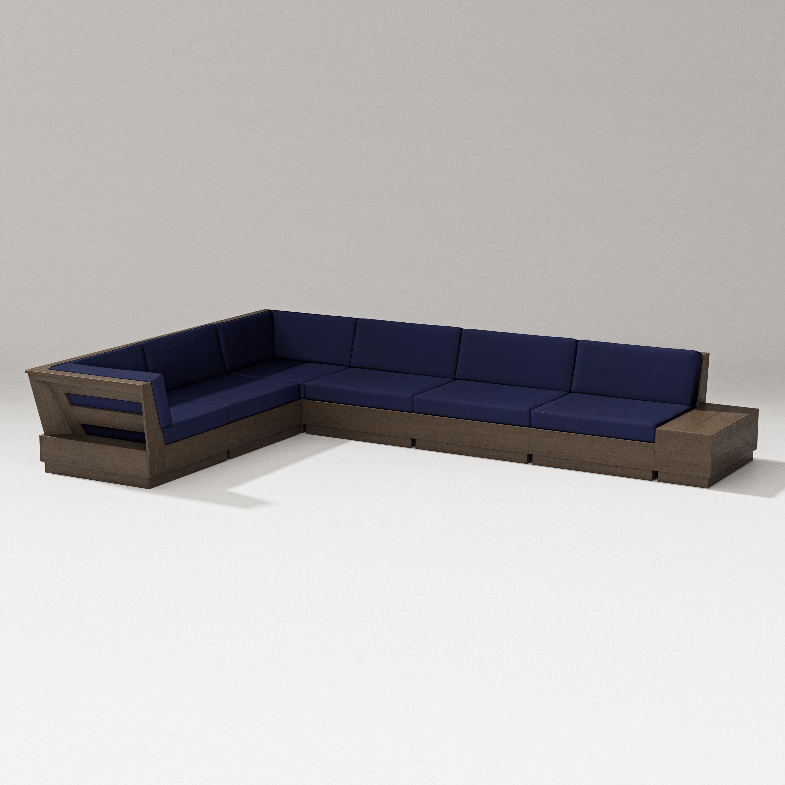 PW Designer Series Elevate 7-Piece Corner Sectional in Kona / Navy