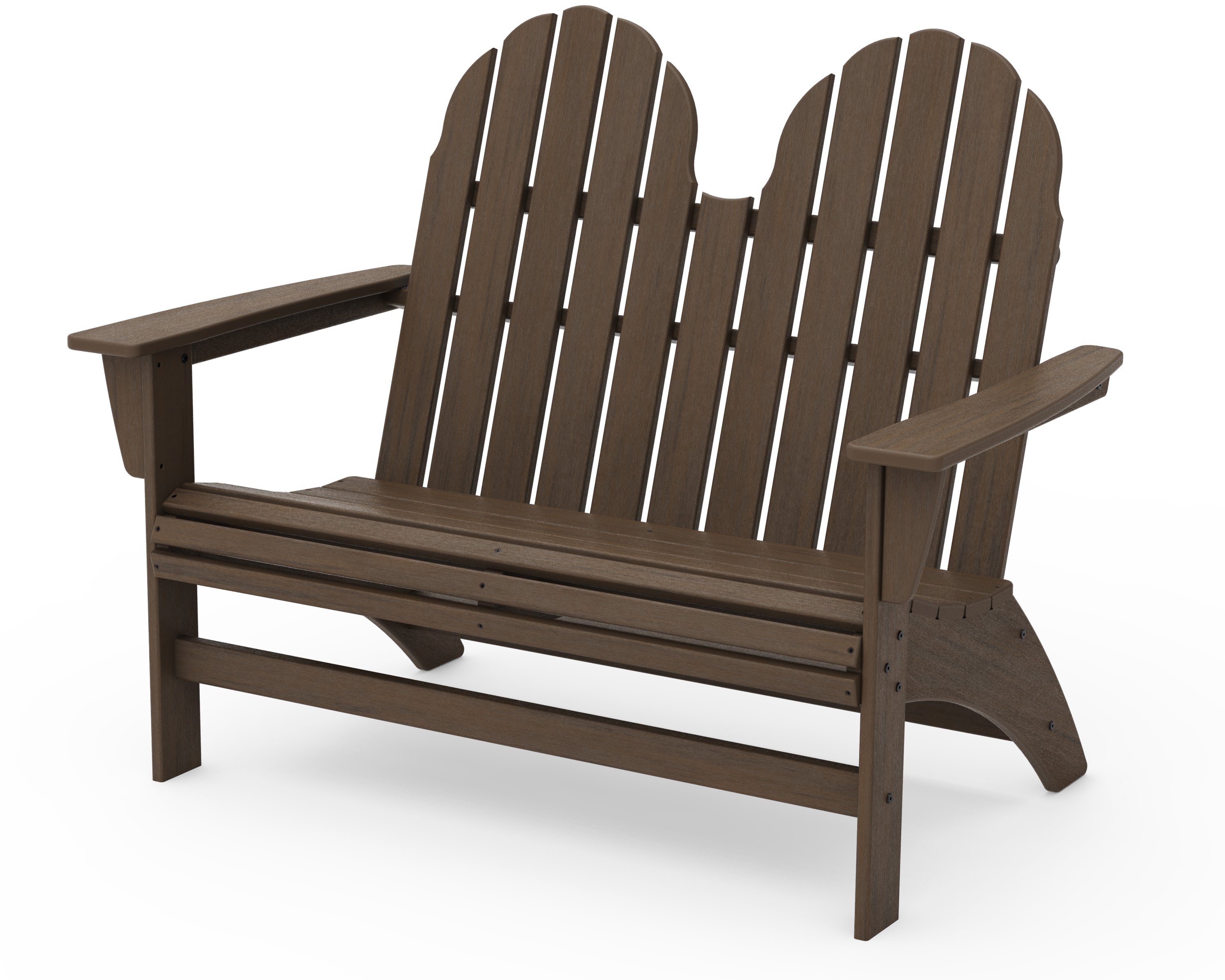 POLYWOOD Vineyard 48" Adirondack Bench in Kona