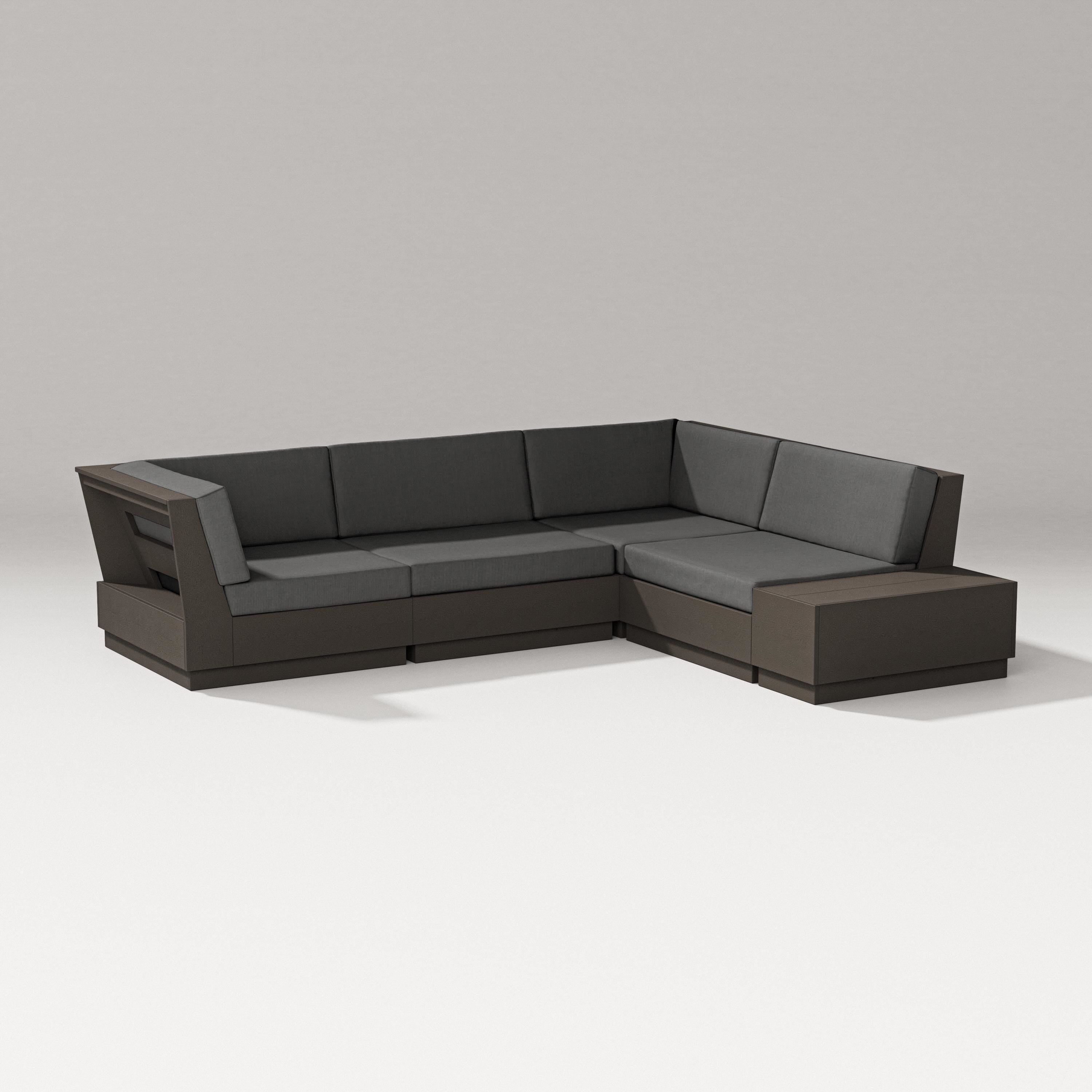PW Designer Series Elevate Corner Sectional in Vintage Coffee / Spectrum Carbon
