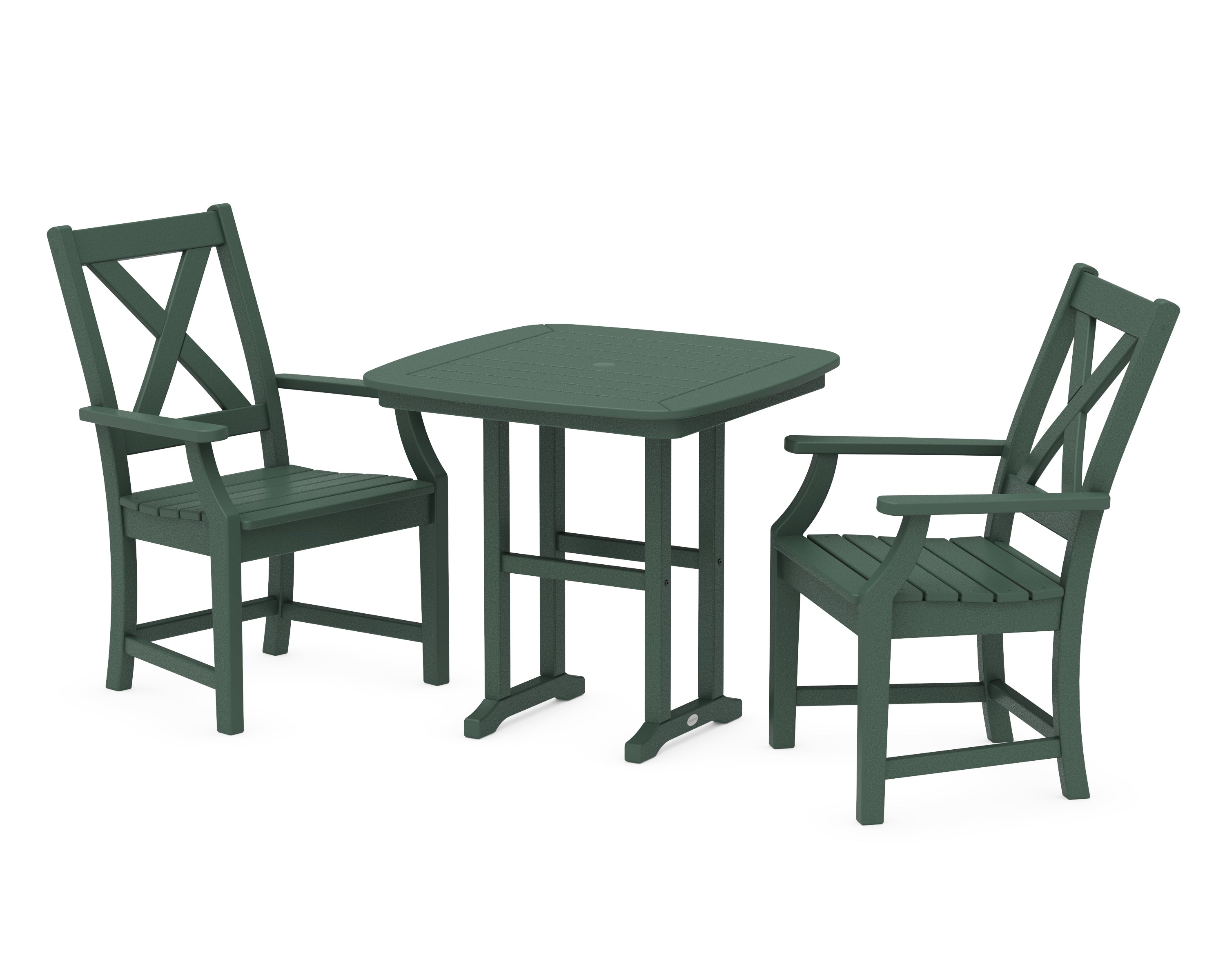 POLYWOOD Braxton 3-Piece Dining Set in Green