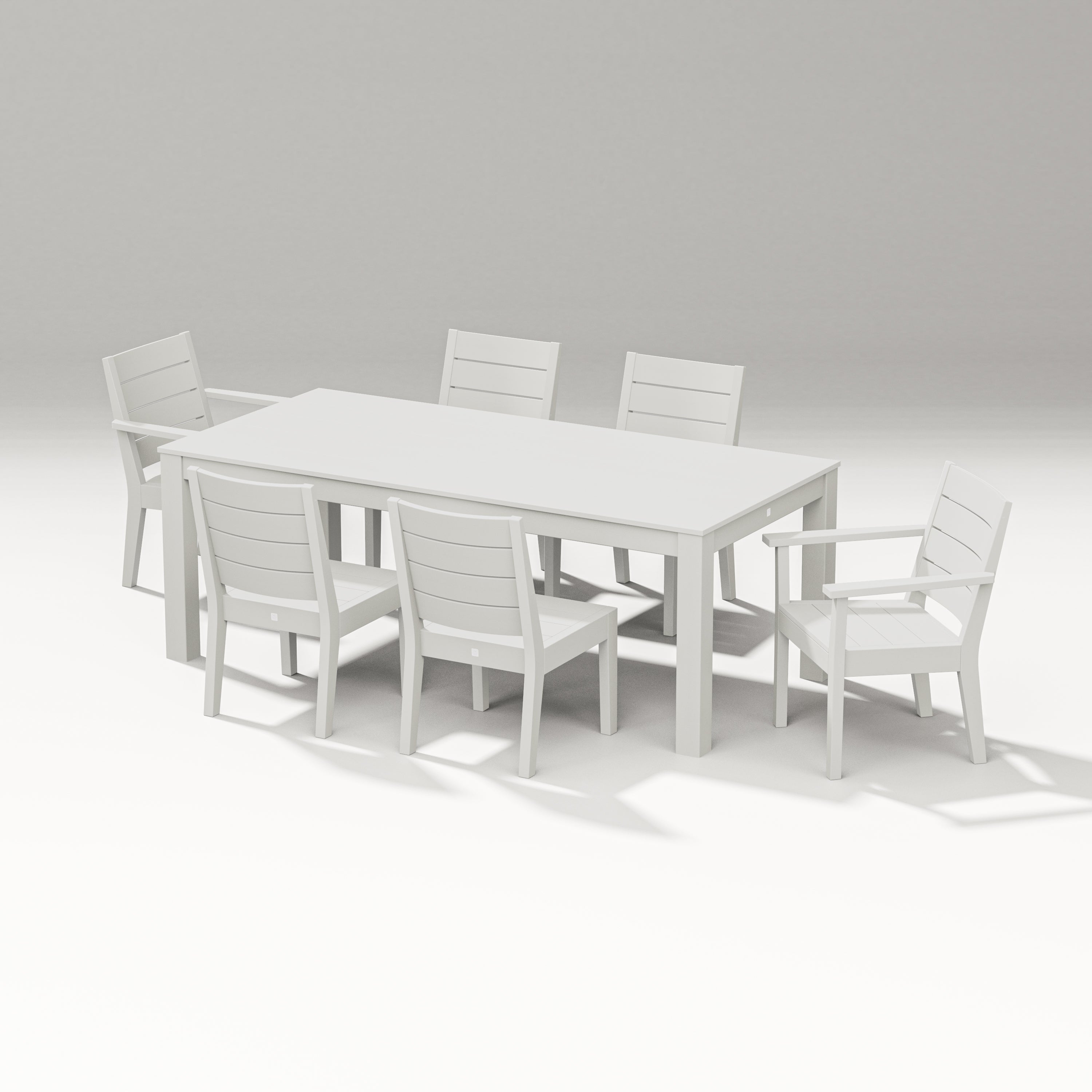 PW Designer Series Latitude 7-Piece Dining Set - Parsons 84" in Vintage White