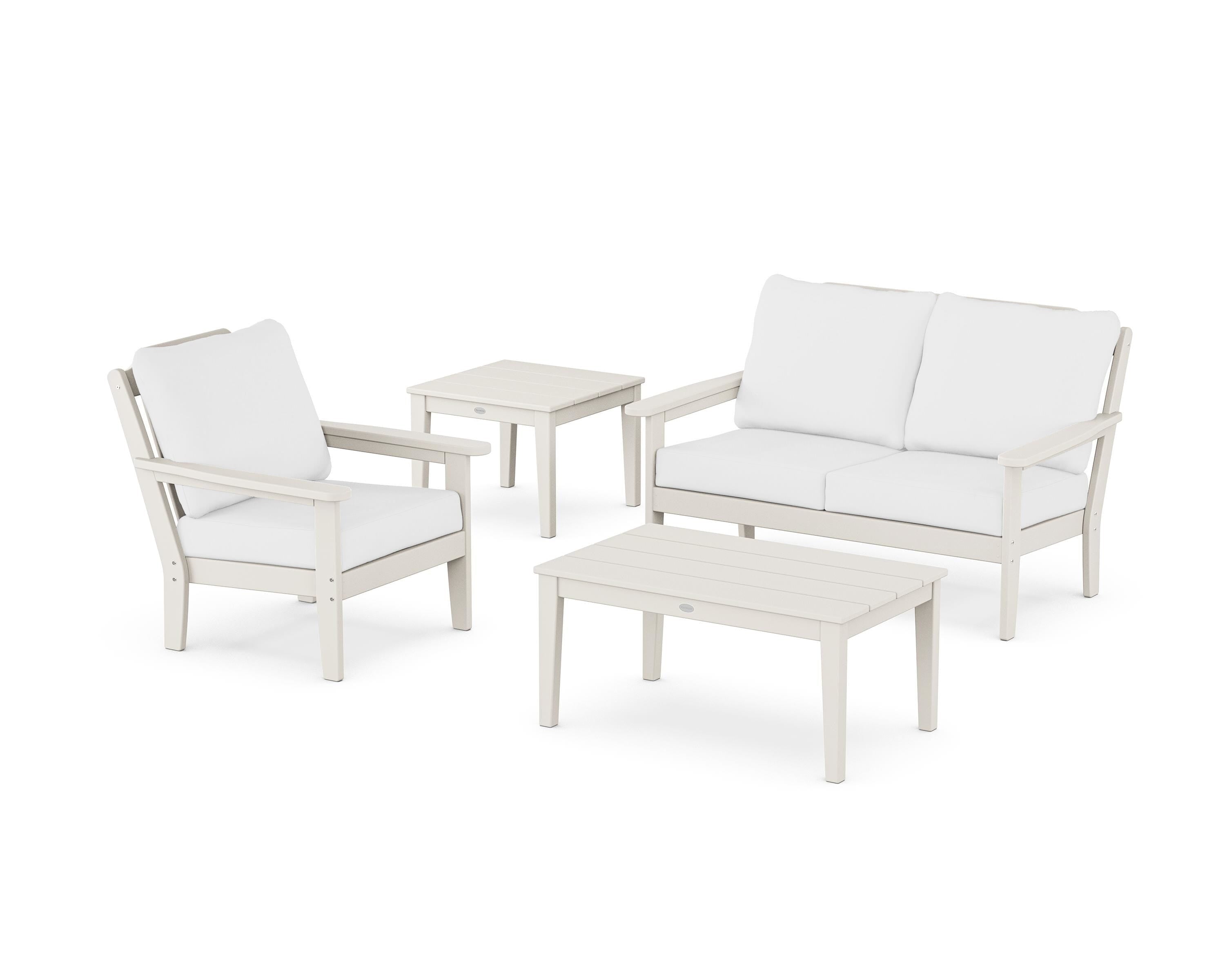 Country Living Wovendale 4-Piece Deep Seating Set in Sand / Natural