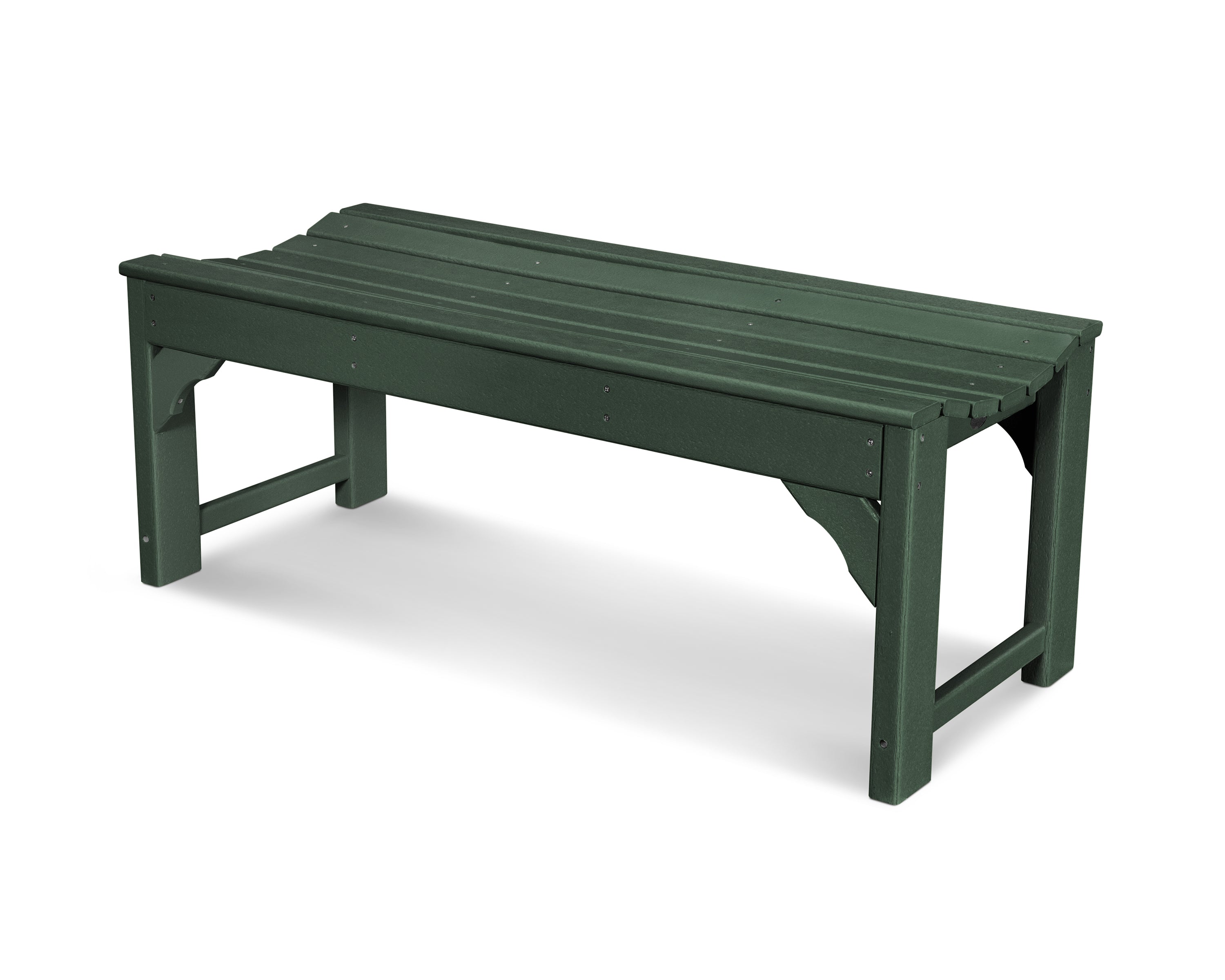 POLYWOOD® Traditional Garden 48" Backless Bench in Green