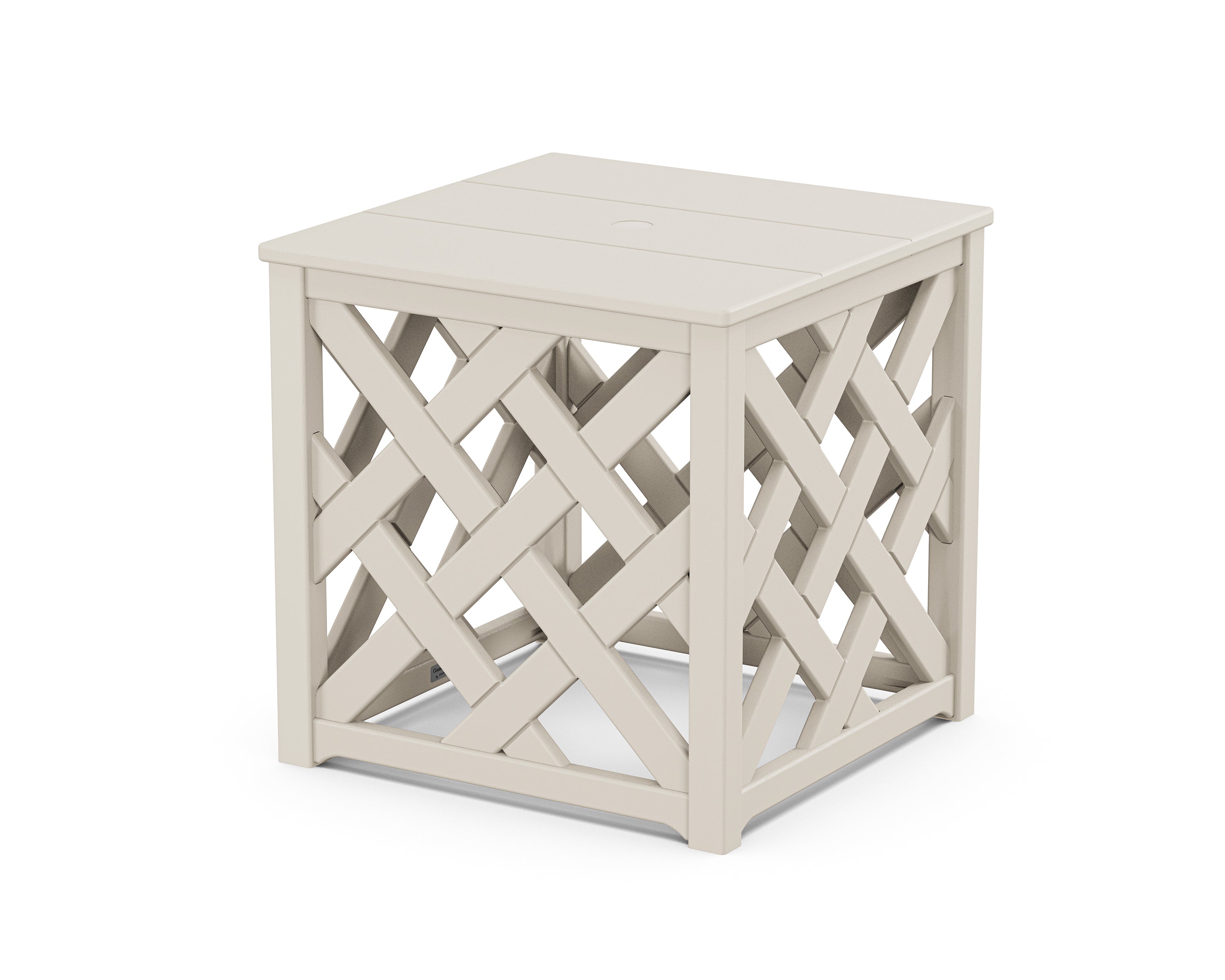 Country Living Wovendale Accent Umbrella Table in Sand