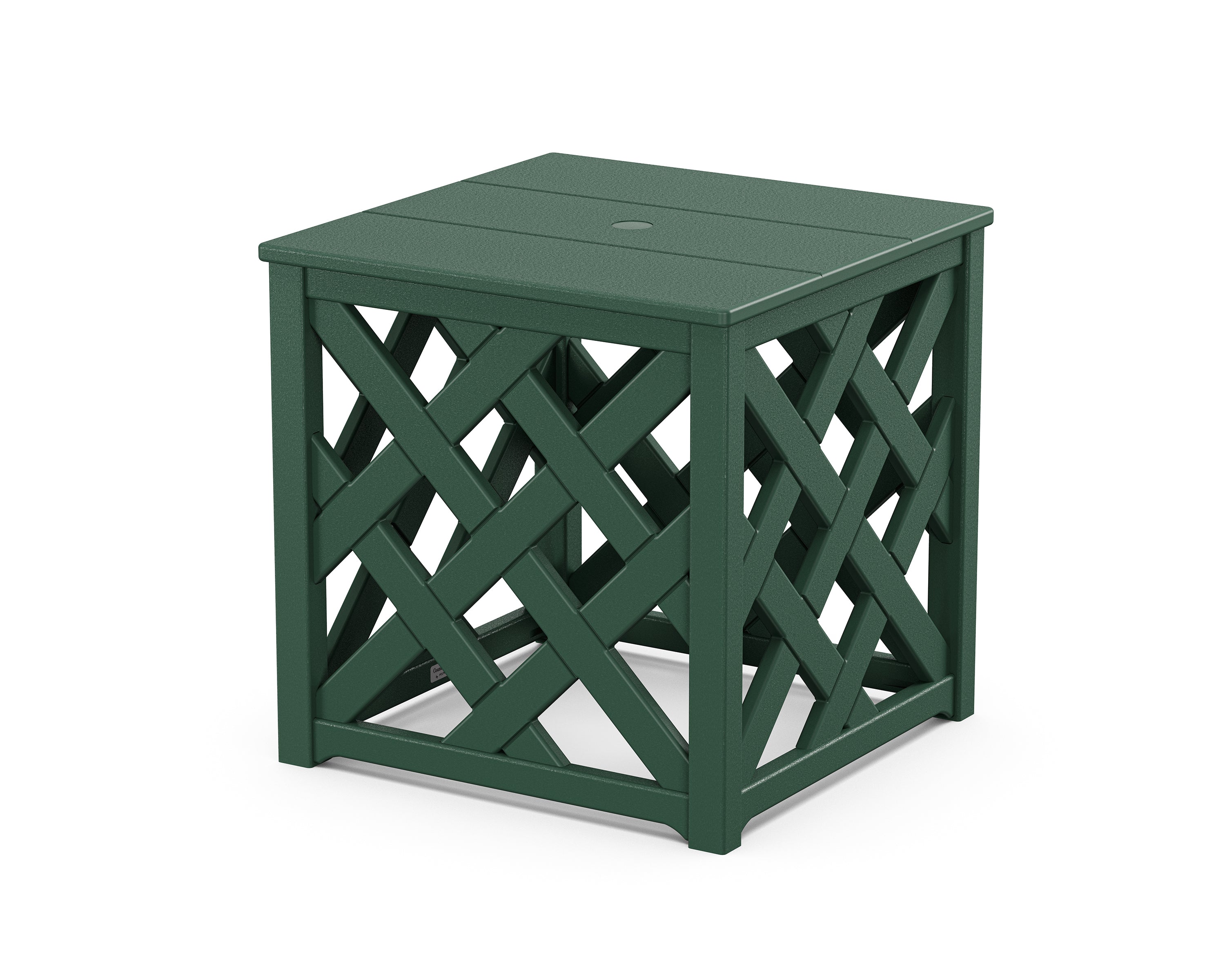 Country Living Wovendale Accent Umbrella Table in Green