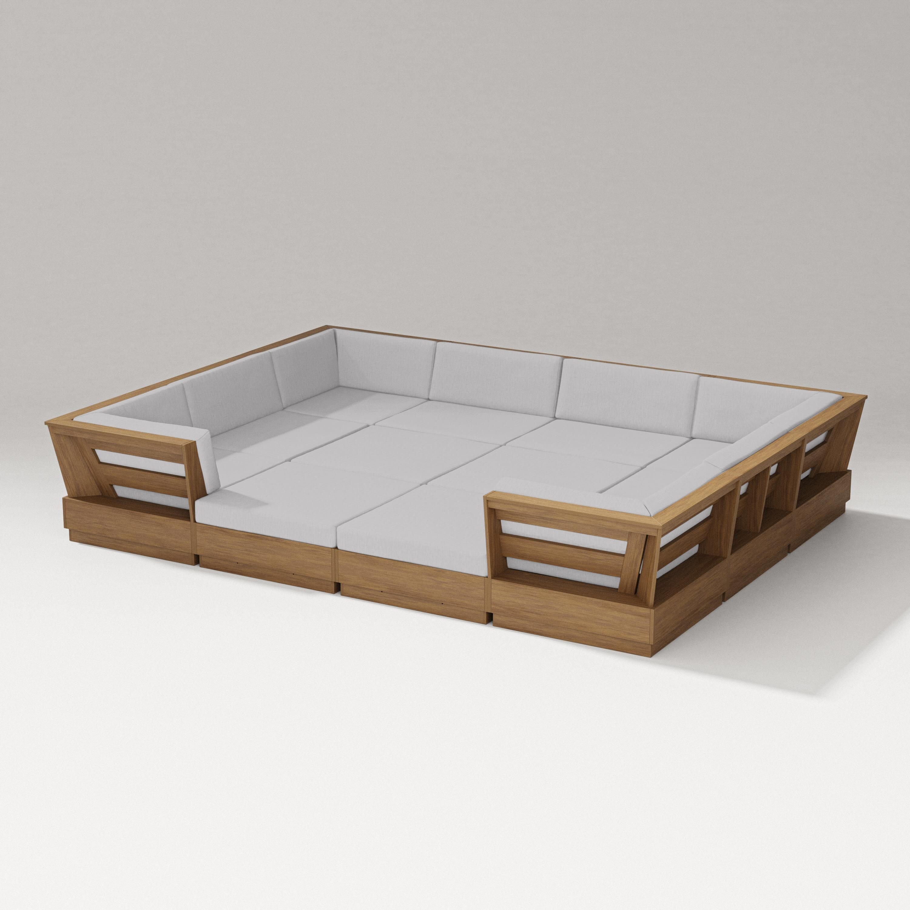 PW Designer Series Elevate 12-Piece Pit Sectional in Natural / Granite