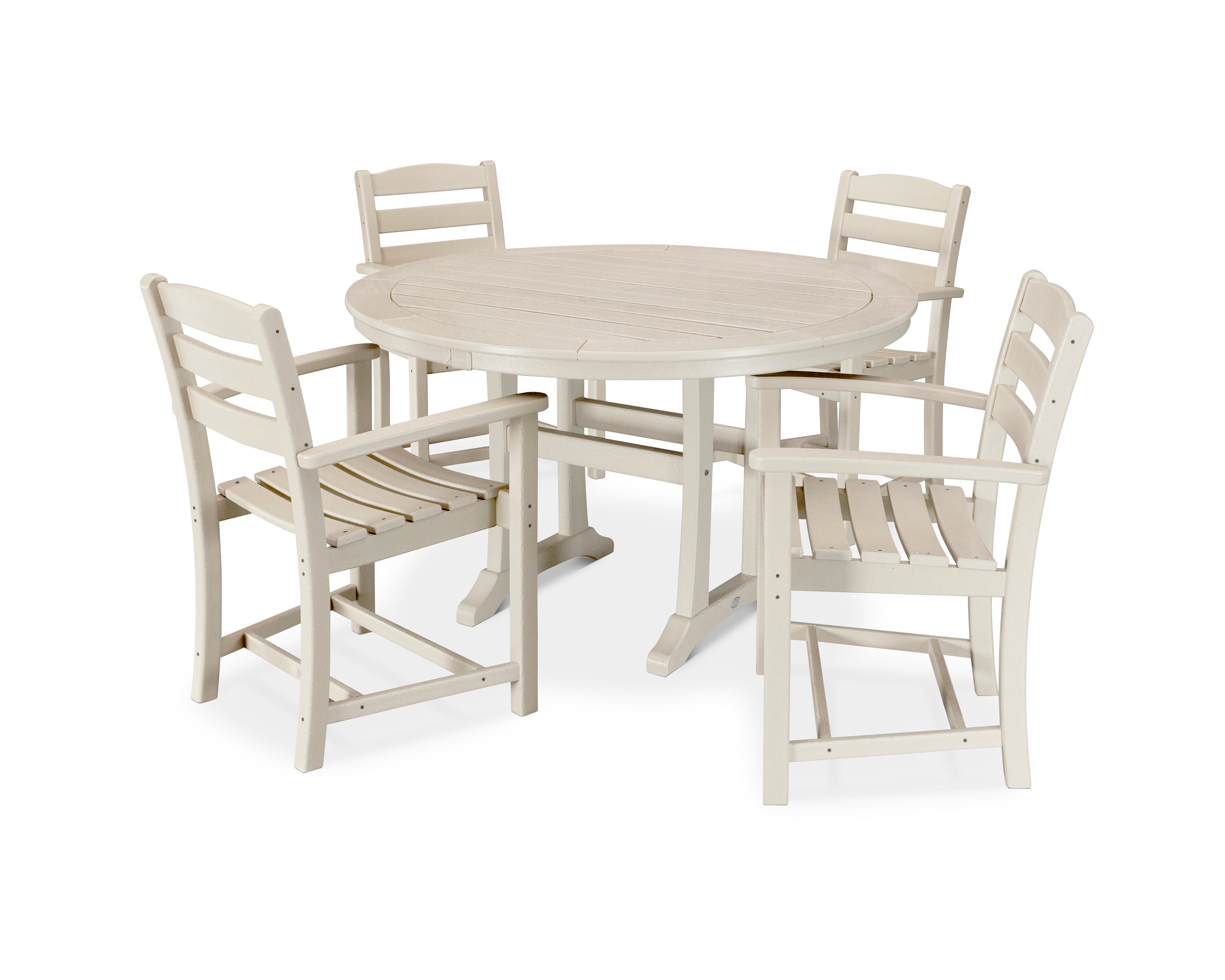 POLYWOOD® La Casa Café 5-Piece Arm Chair Dining Set in Sand