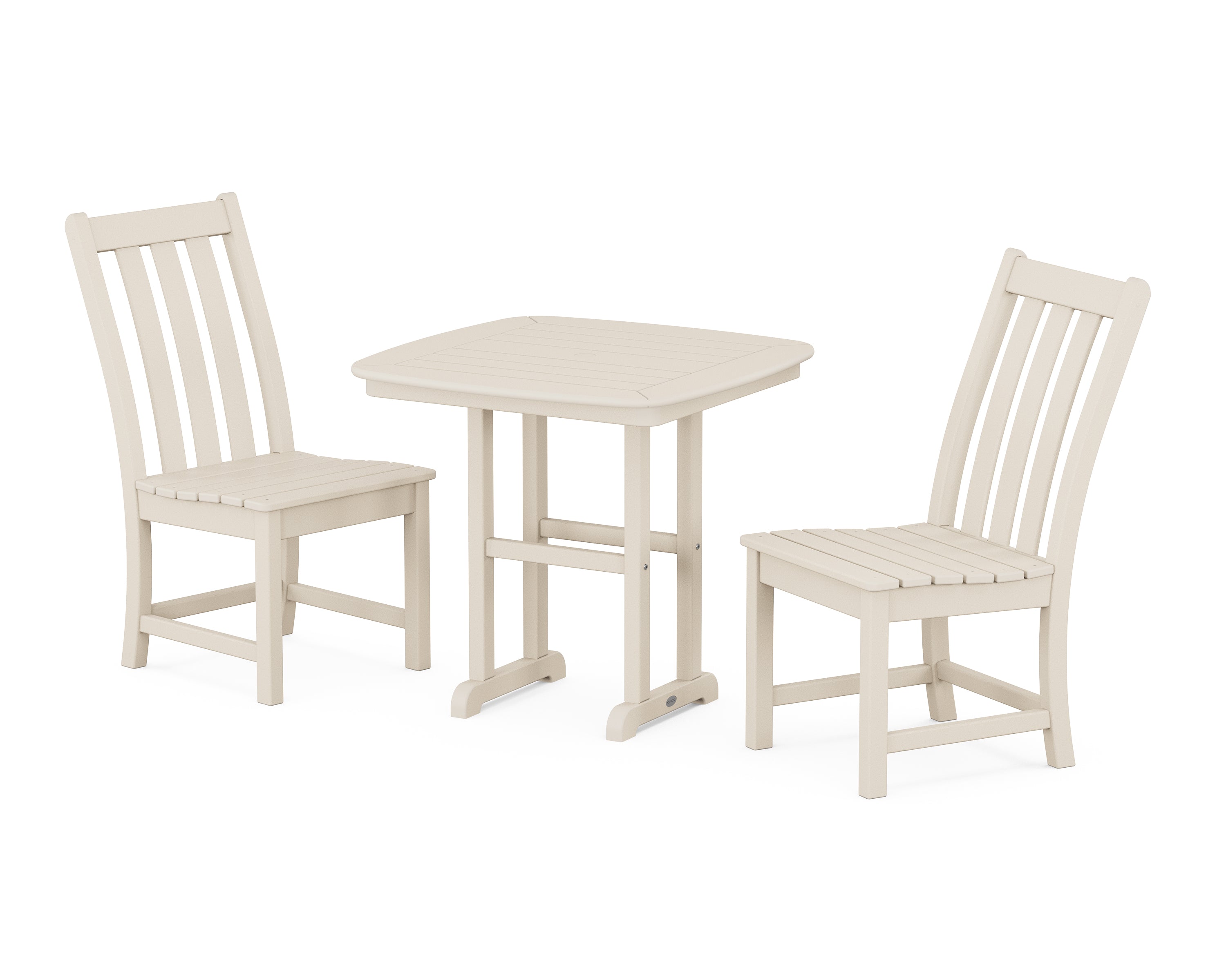 POLYWOOD® Vineyard Side Chair 3-Piece Dining Set in Sand