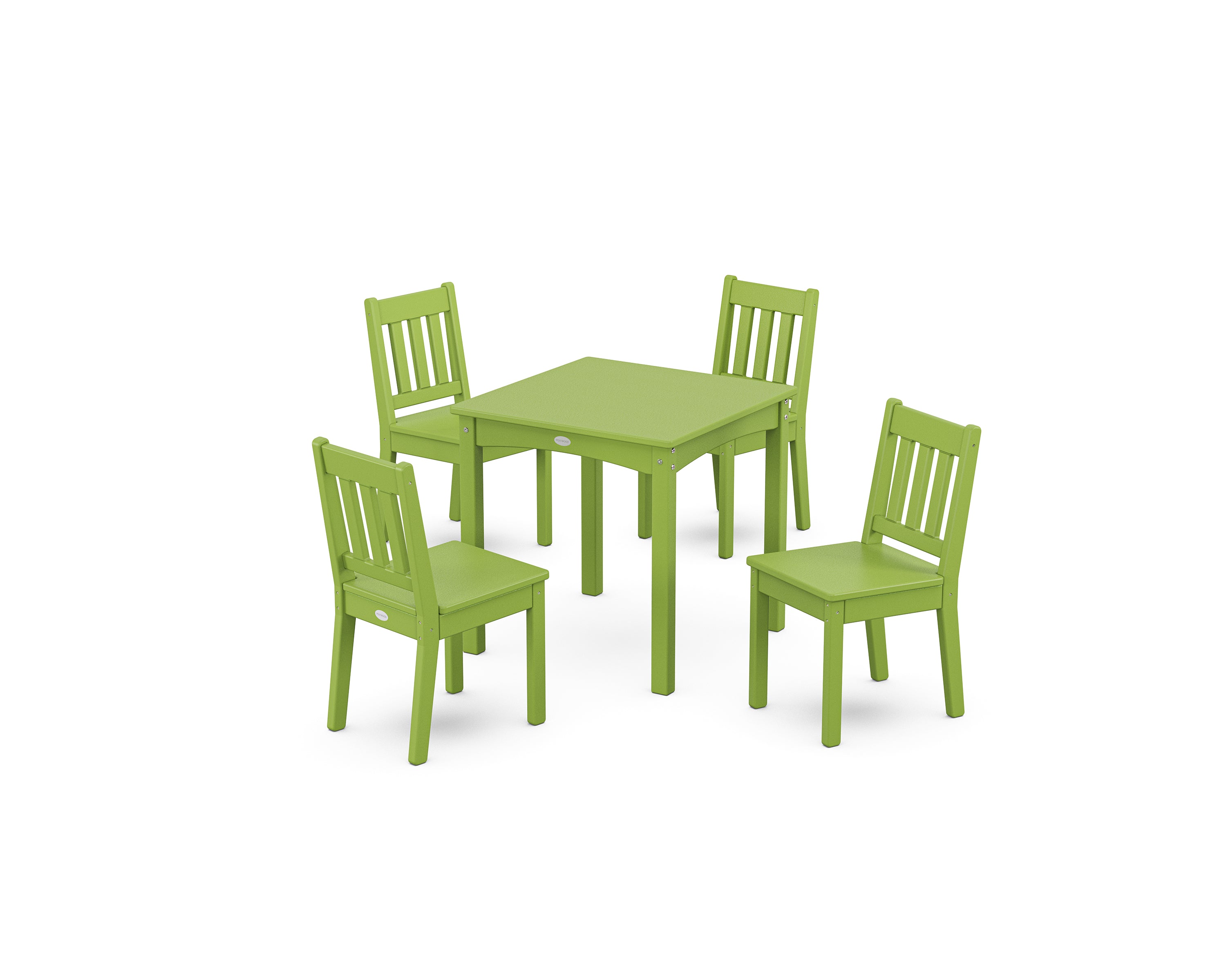 POLYWOOD Vineyard Kids 5-Piece Dining Set in Lime