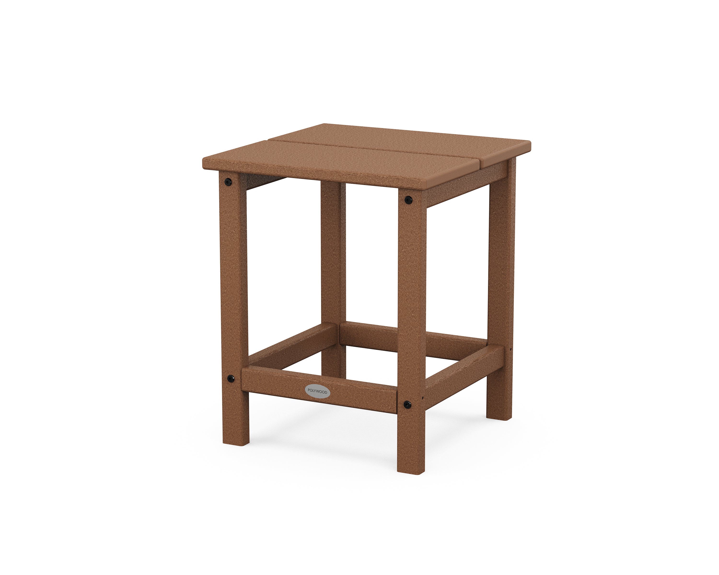 POLYWOOD Studio Square Side Table in Teak