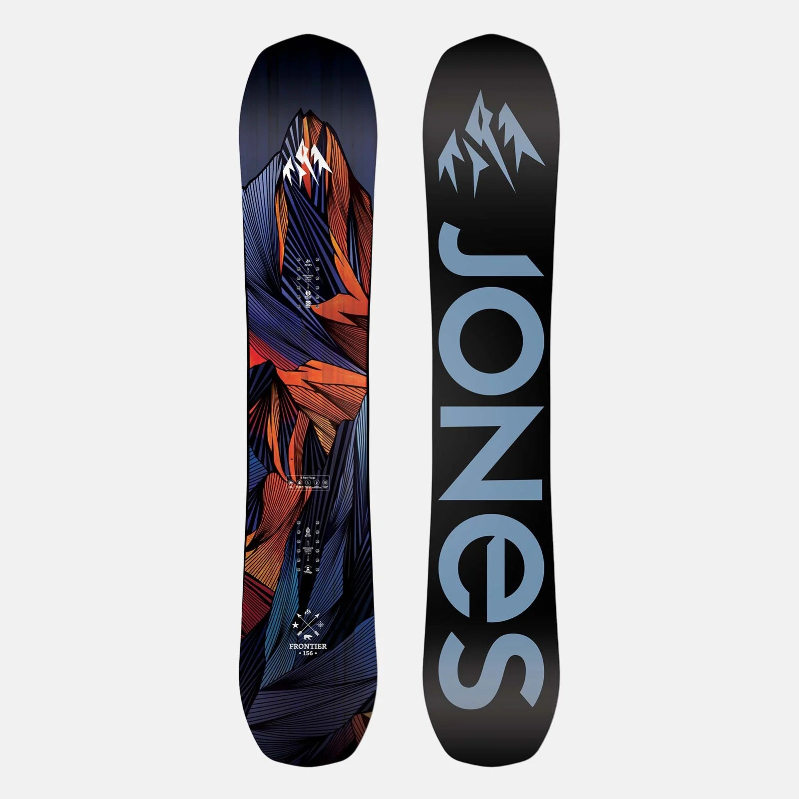 The Frontier is a directional freeride board with a friendly flex that's designed to be the perfect daily driver for the playful all-mountain shredder. Featuring a floaty, freeride nose matched with a freestyle tail, the Frontier is ideal for pow days, park days and every day in between.