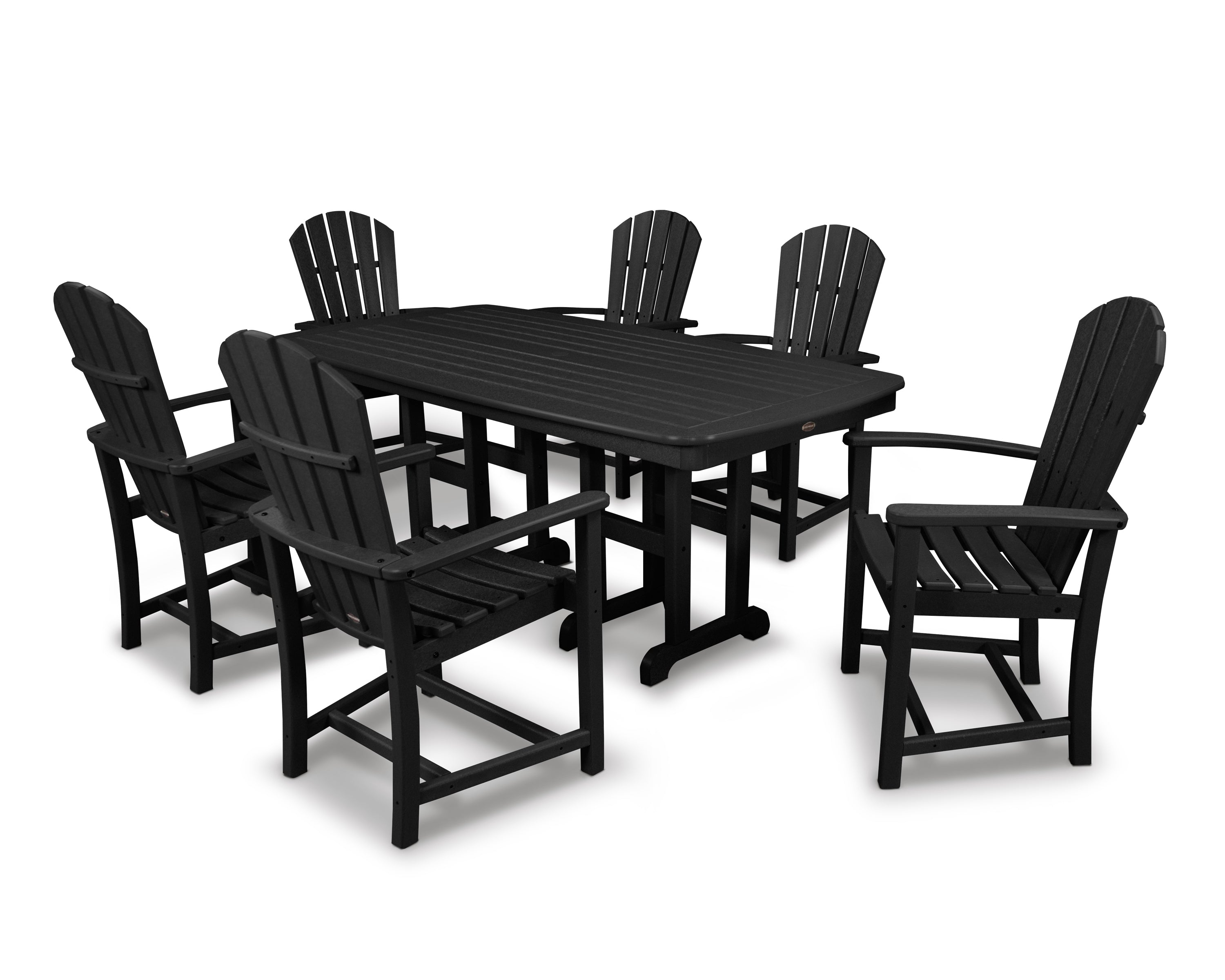 POLYWOOD® Palm Coast 7-Piece Dining Set in Black