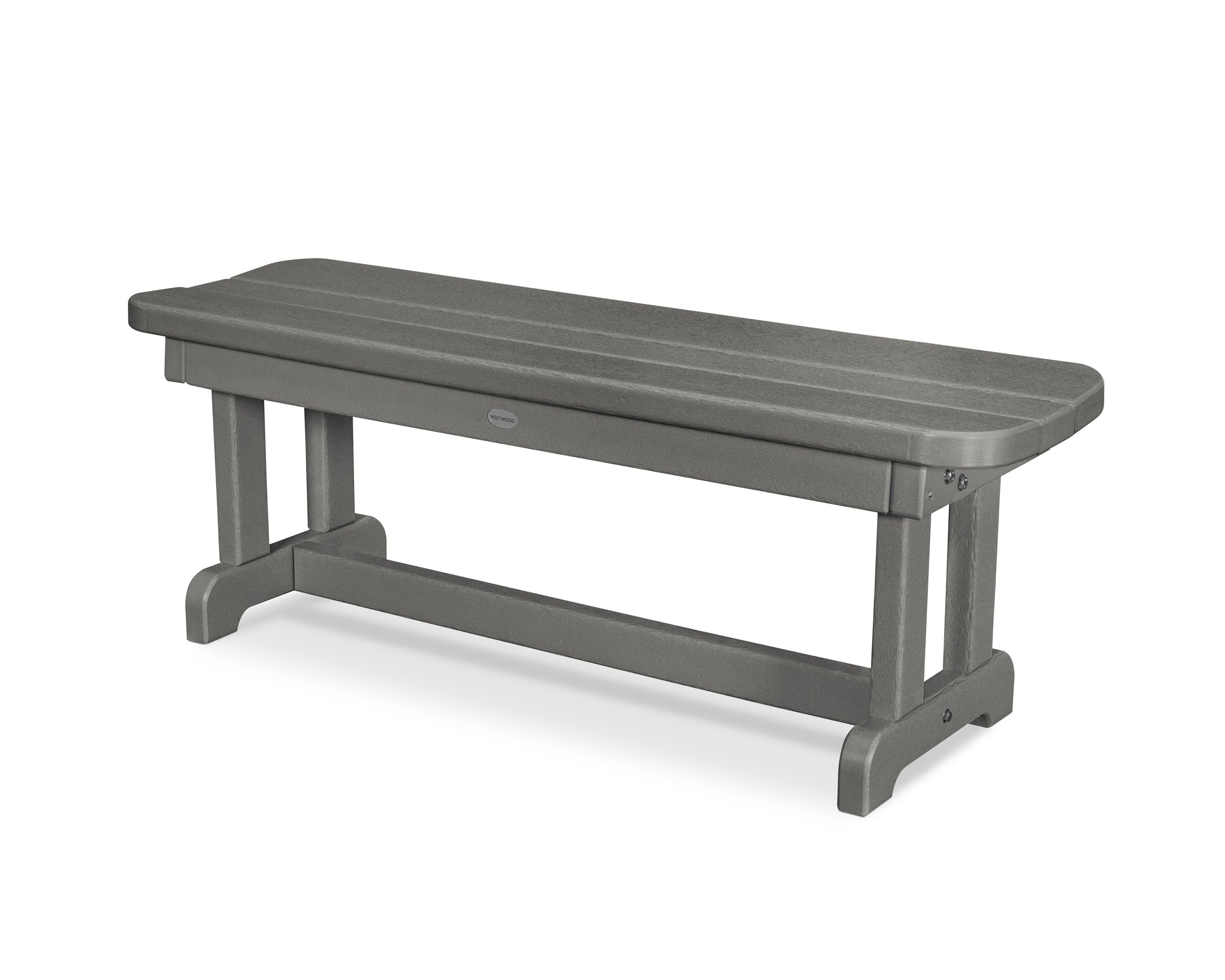 POLYWOOD® Park 48" Backless Bench in Slate Grey