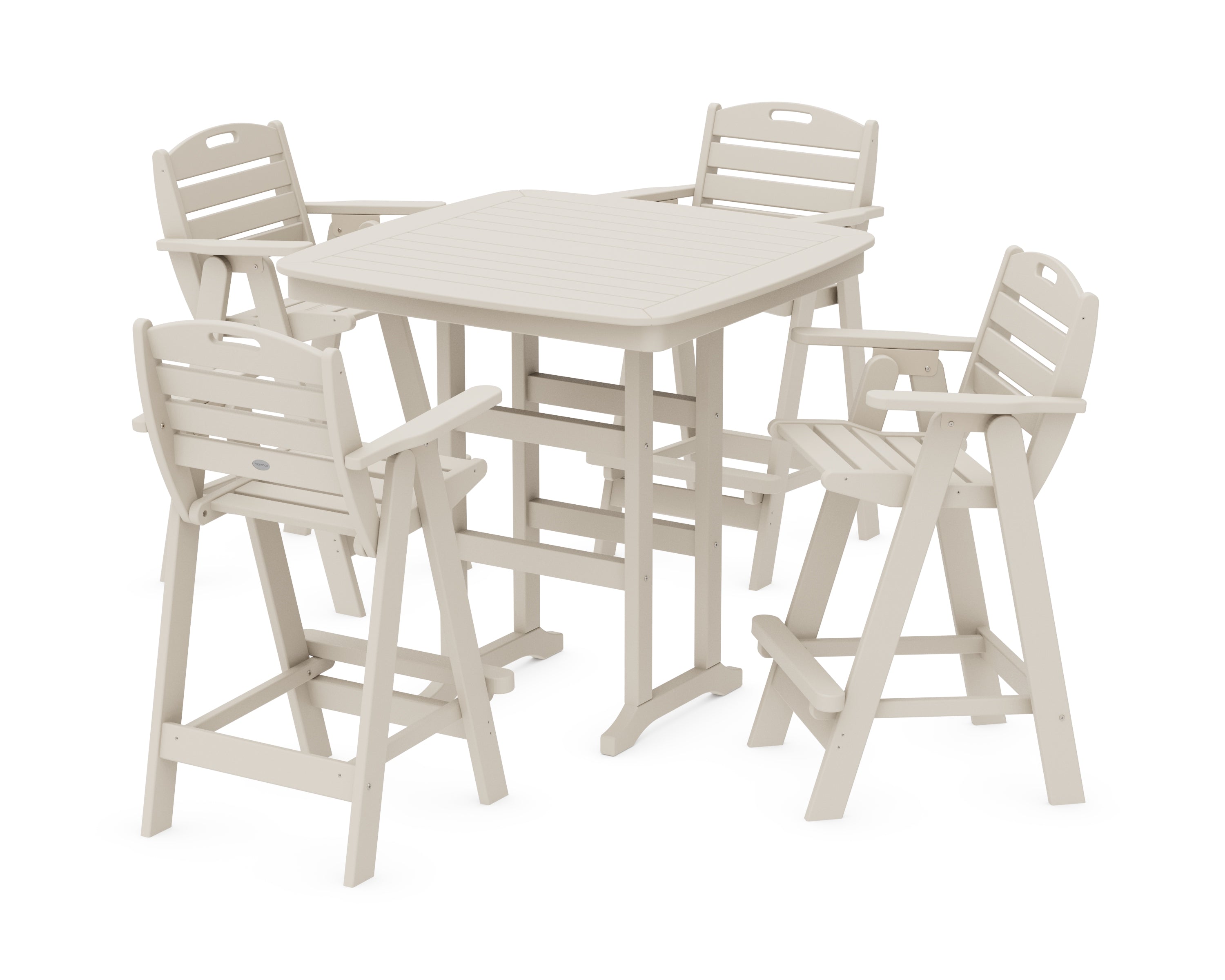 POLYWOOD Nautical 5-Piece Bar Set in Sand
