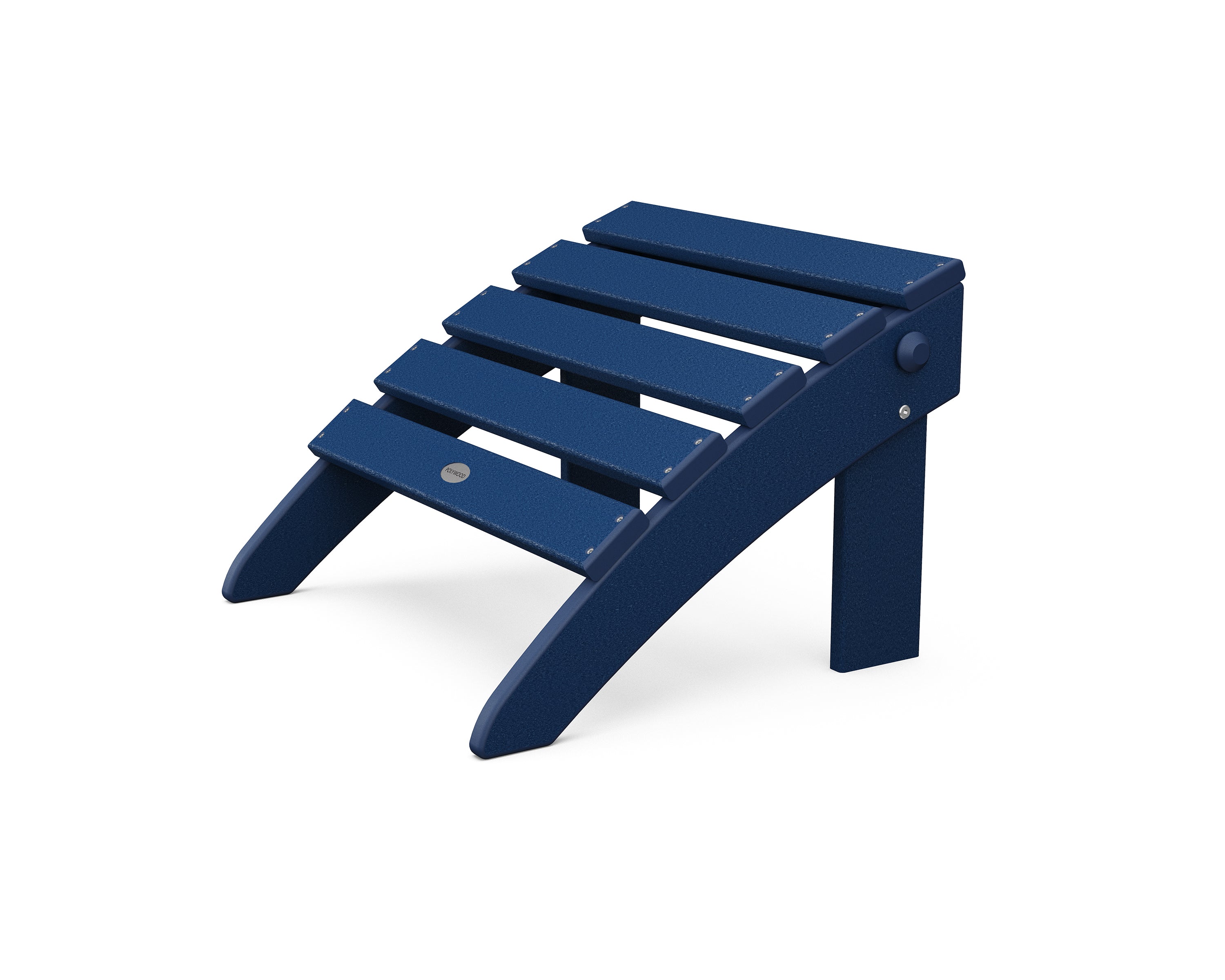 POLYWOOD Classic Adirondack Folding Ottoman in Navy