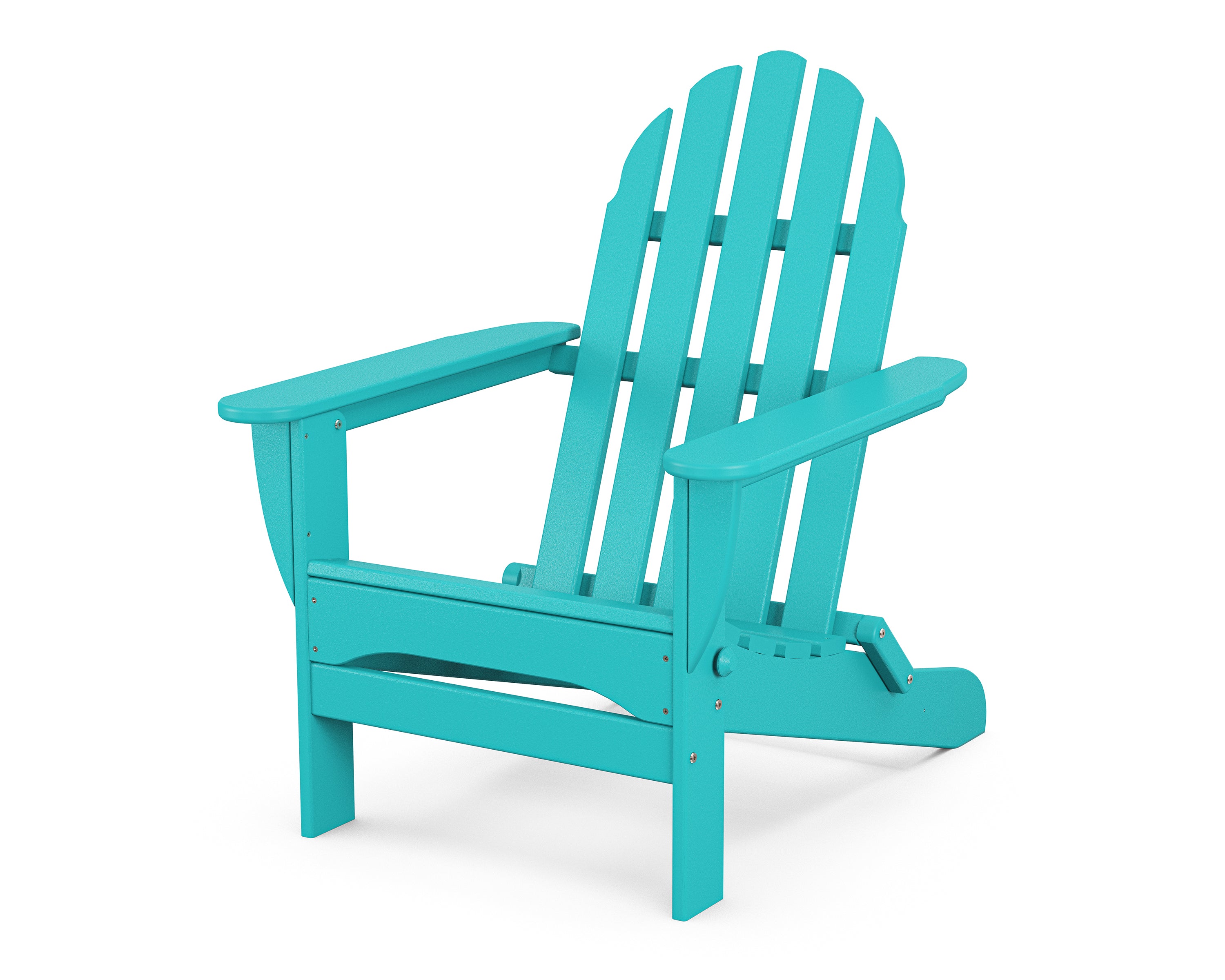 POLYWOOD Classic Folding Adirondack Chair in Aruba