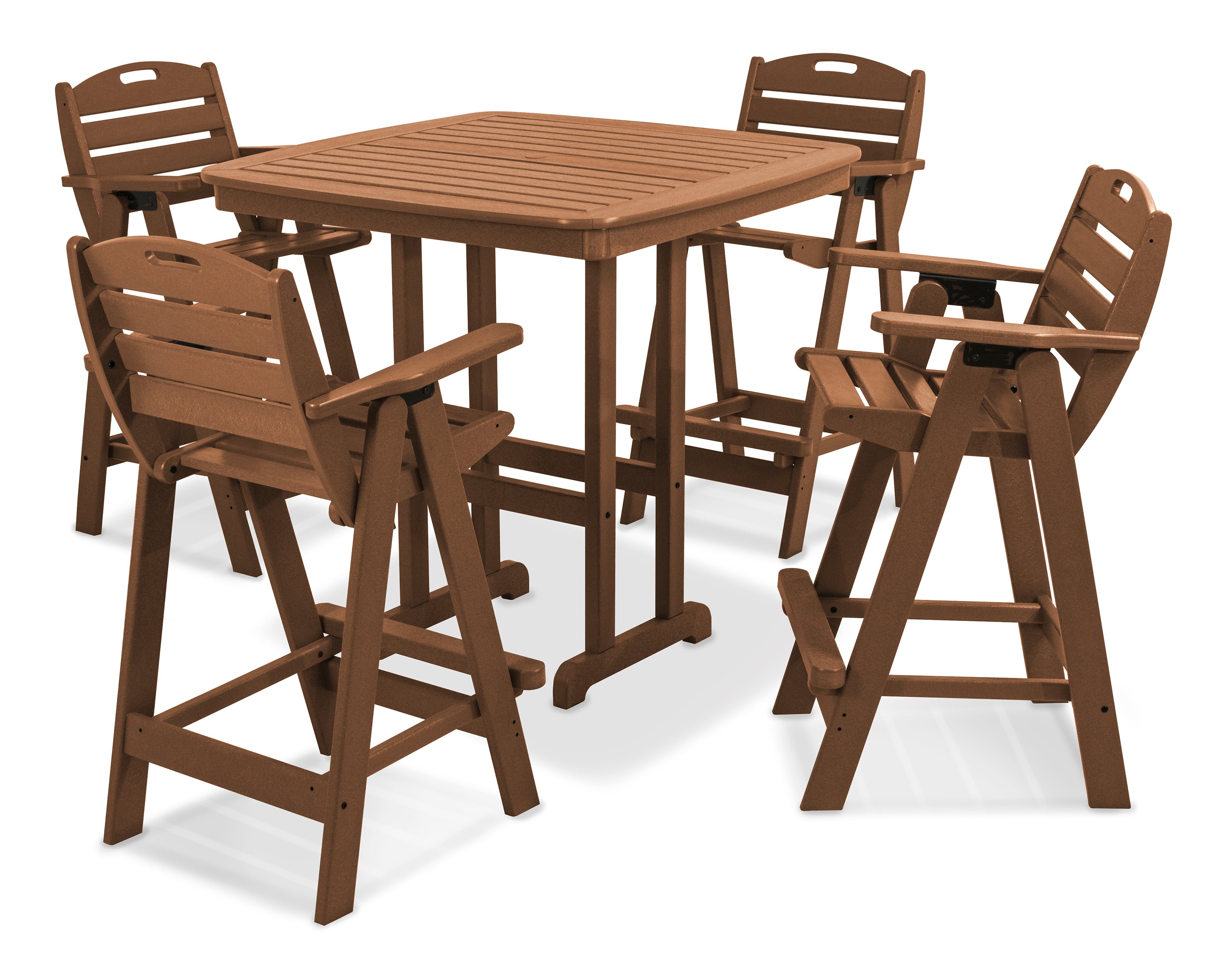 POLYWOOD® Nautical 5-Piece Bar Set in Teak