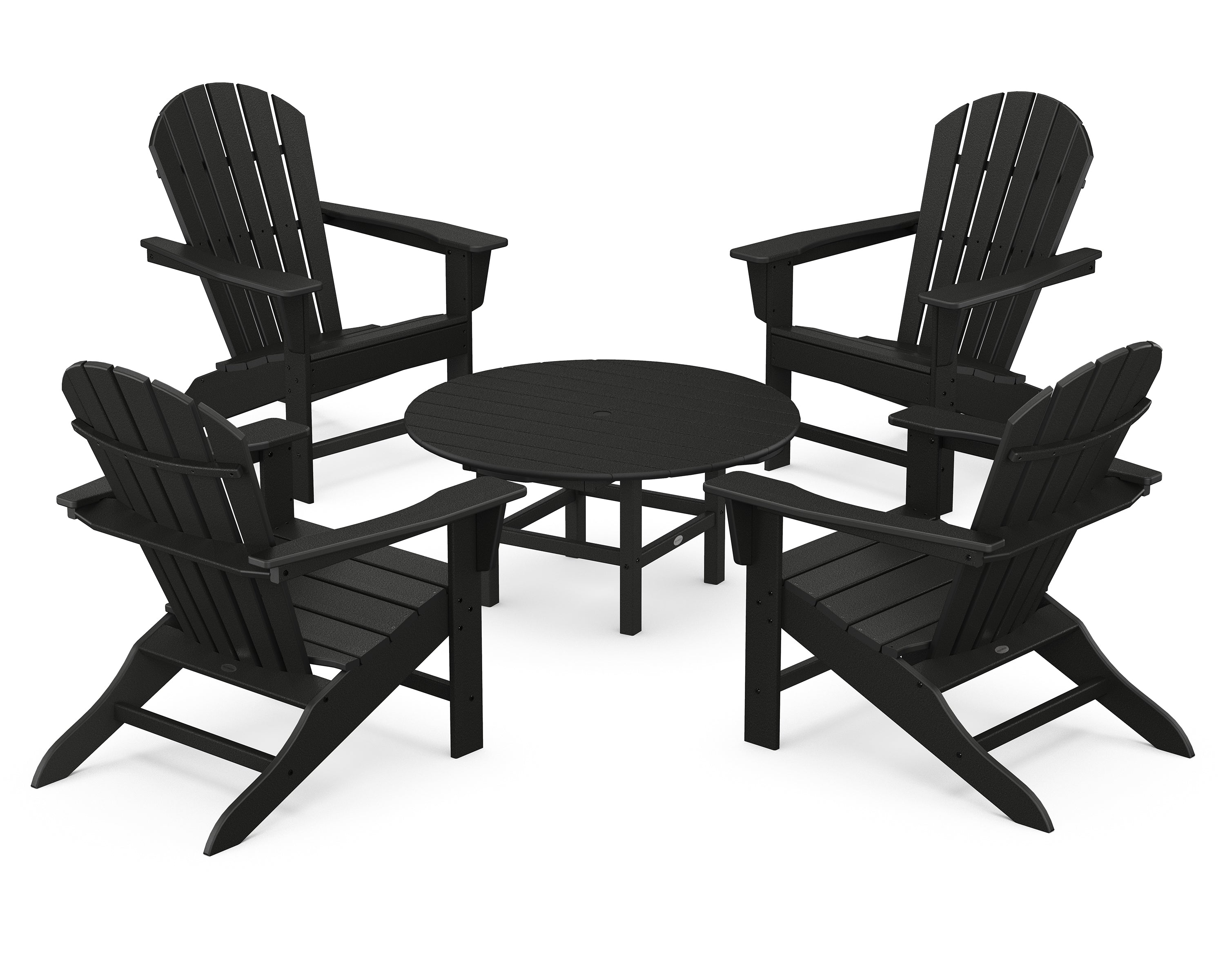 POLYWOOD® South Beach 5-Piece Conversation Group in Black