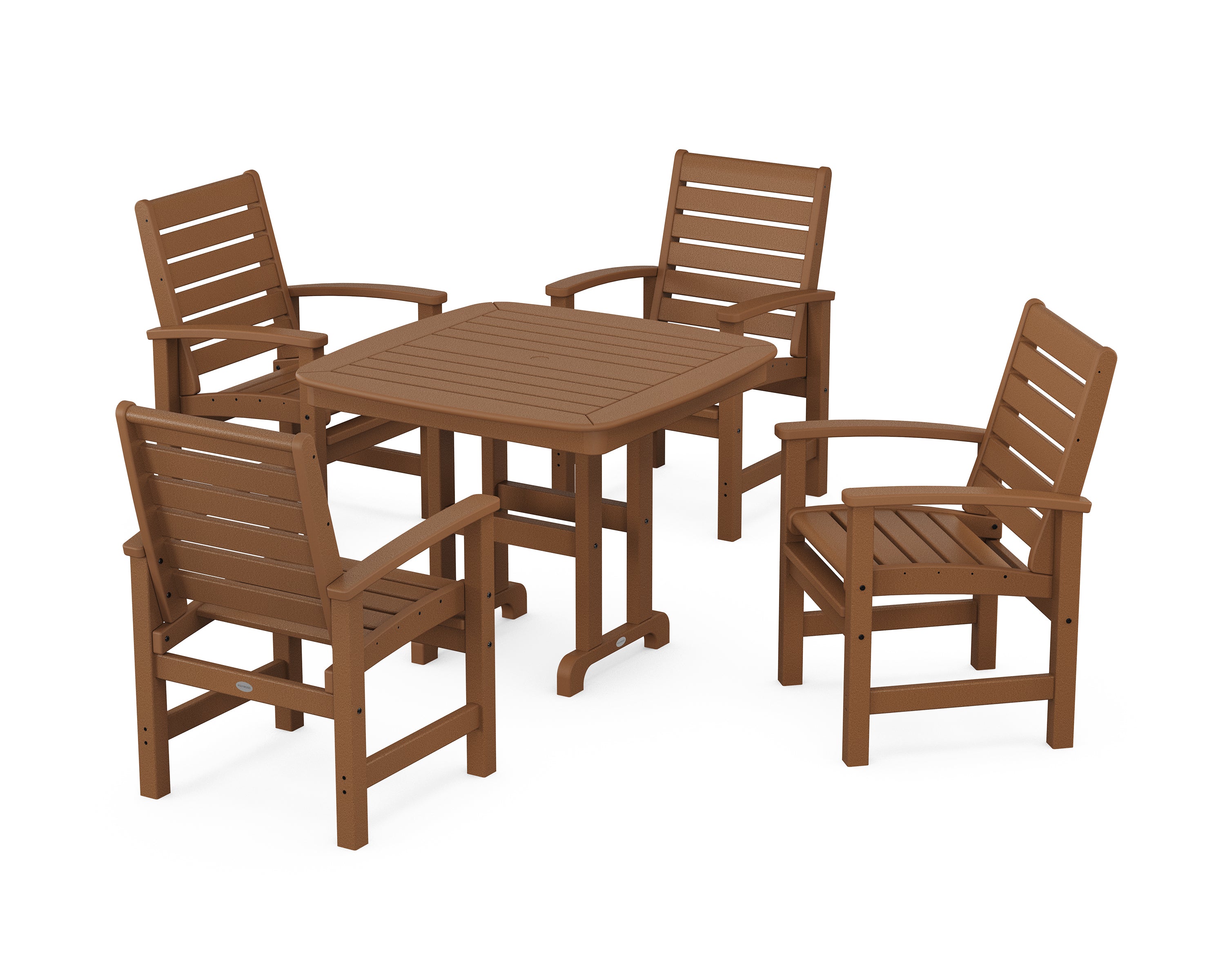 POLYWOOD® Signature 5-Piece Dining Set in Teak