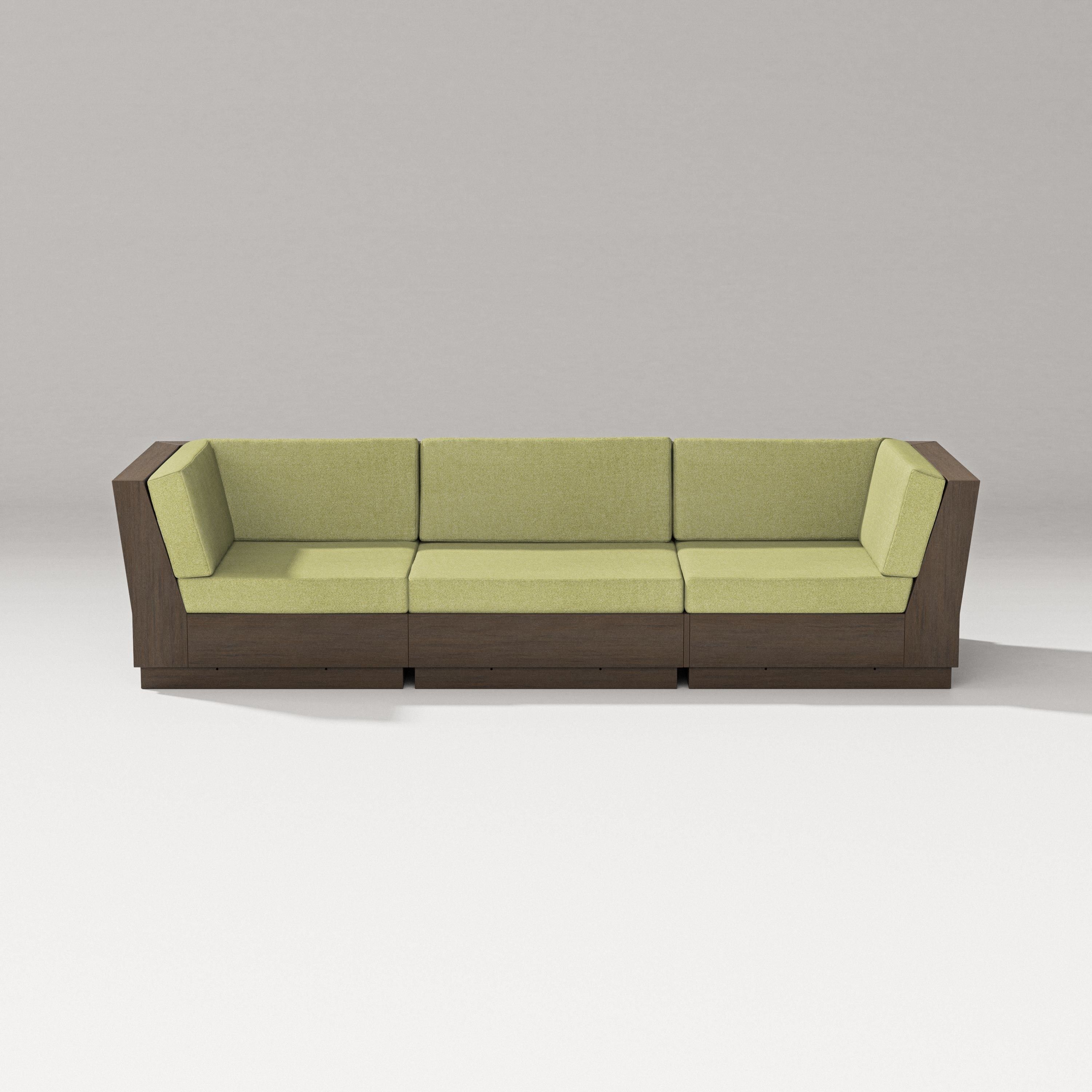 PW Designer Series Elevate Sofa Sectional in Kona / Chartreuse Boucle