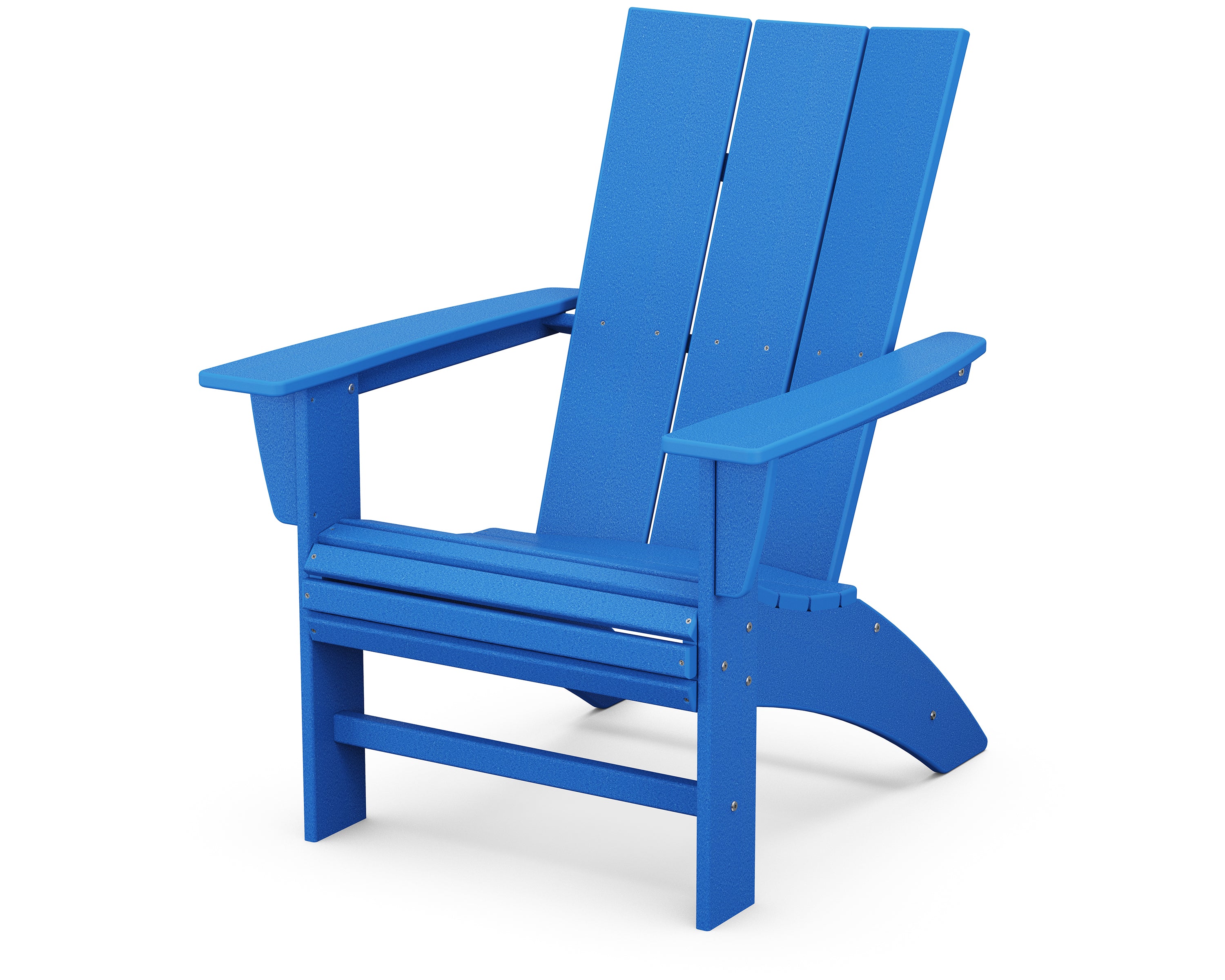 POLYWOOD Modern Curveback Adirondack Chair in Pacific Blue