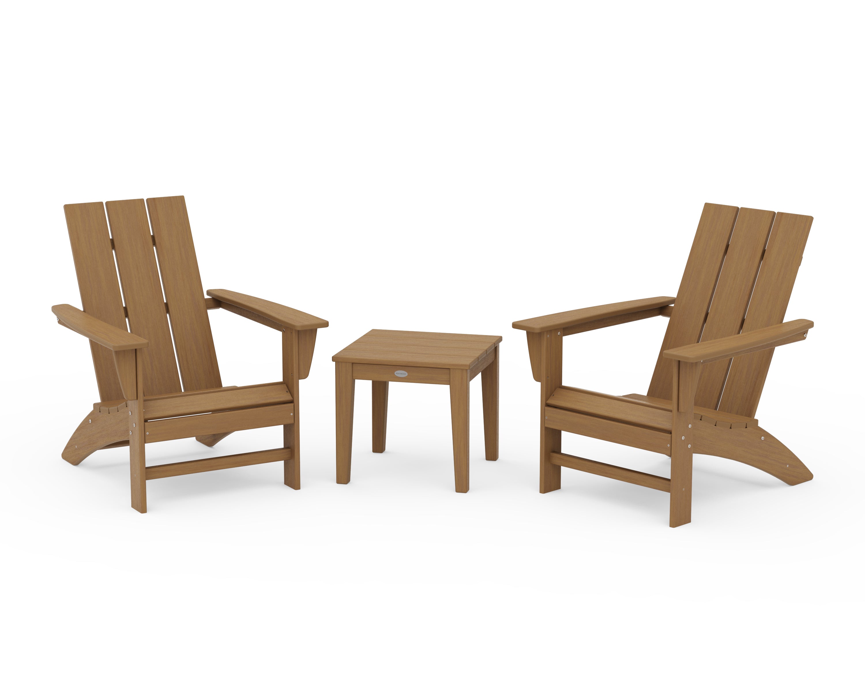 POLYWOOD Modern Adirondack 3-Piece Set in Natural