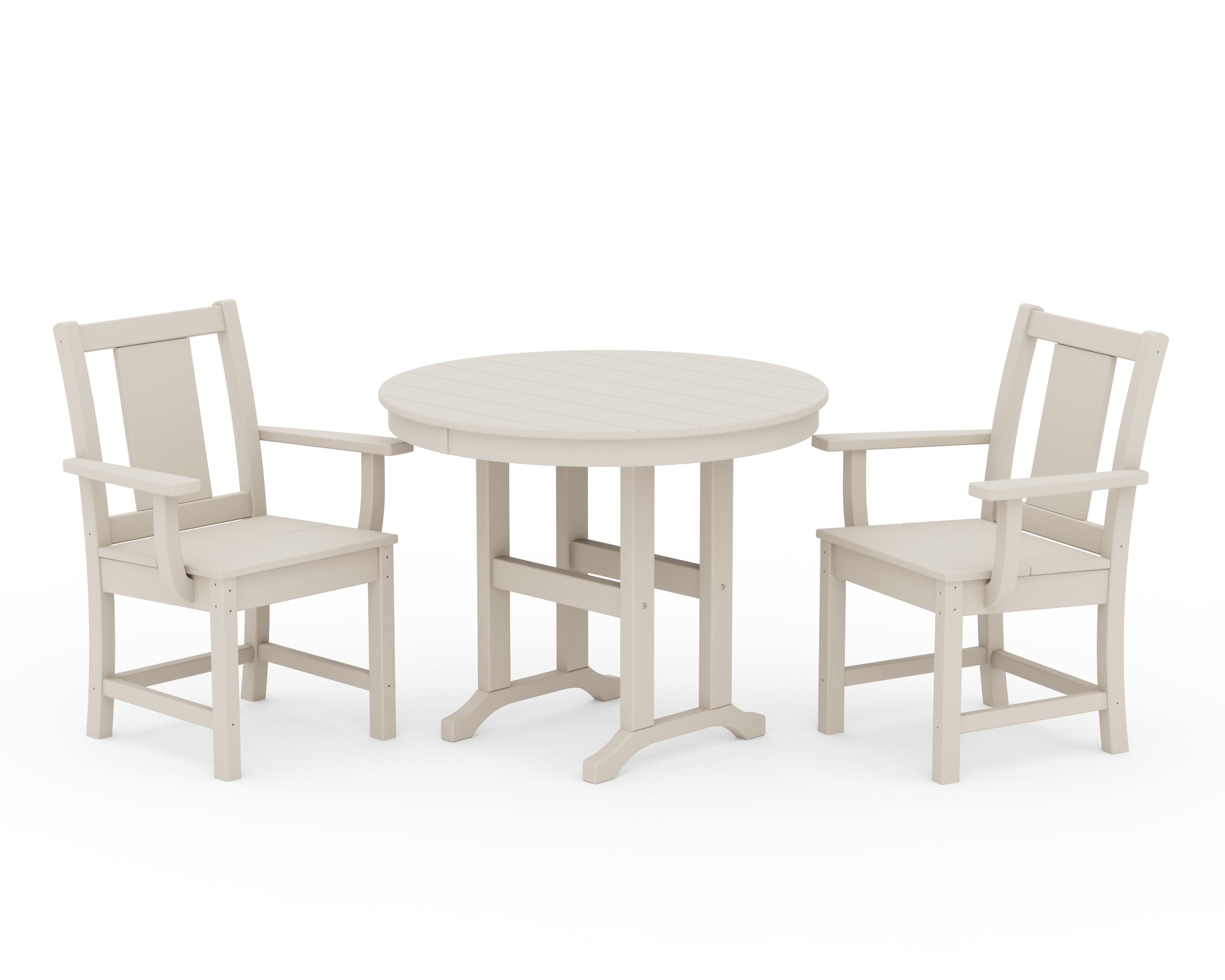 POLYWOOD Prairie 3-Piece Farmhouse Dining Set in Sand