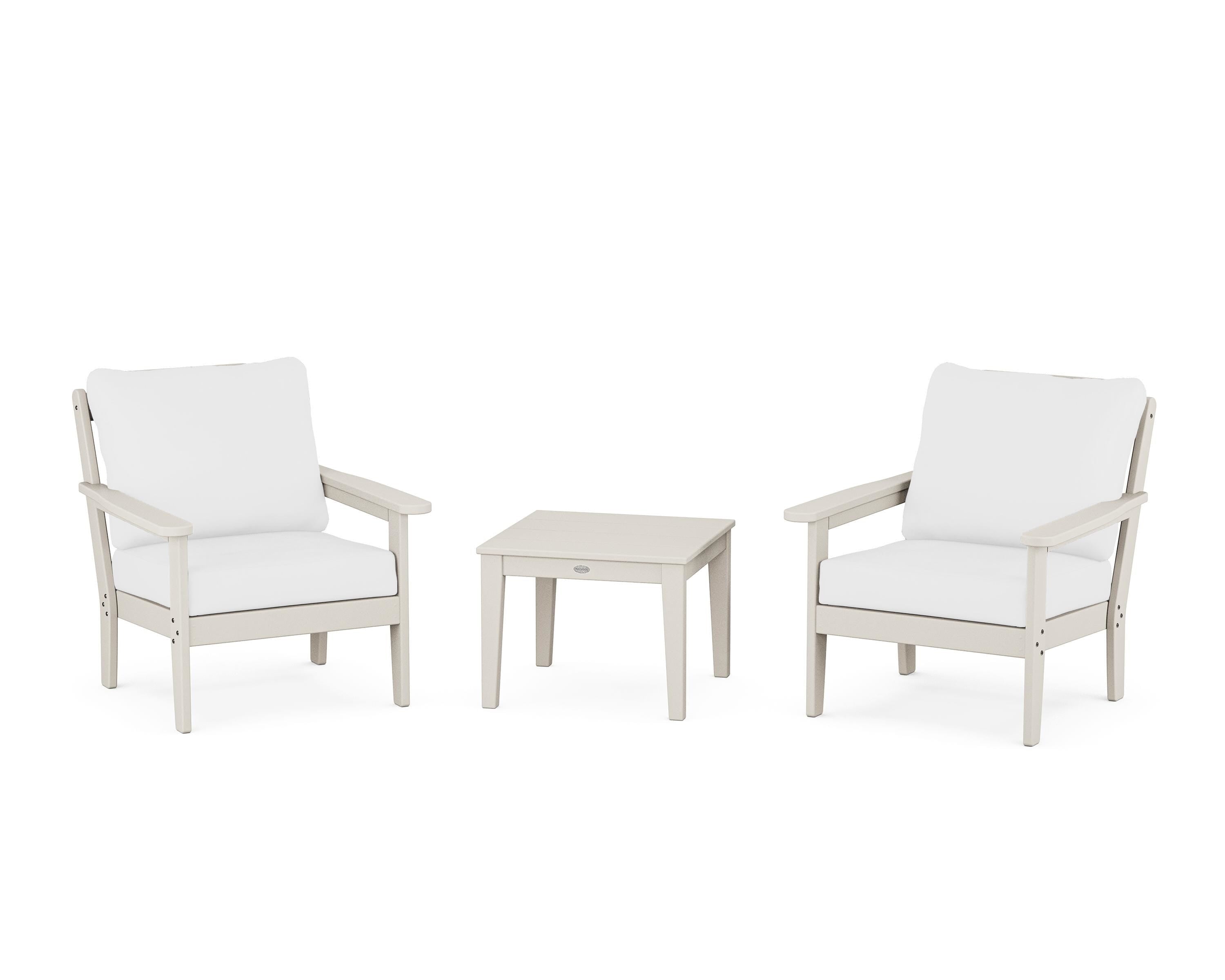 Country Living Cottage 3-Piece Deep Seating Set in Sand / Natural