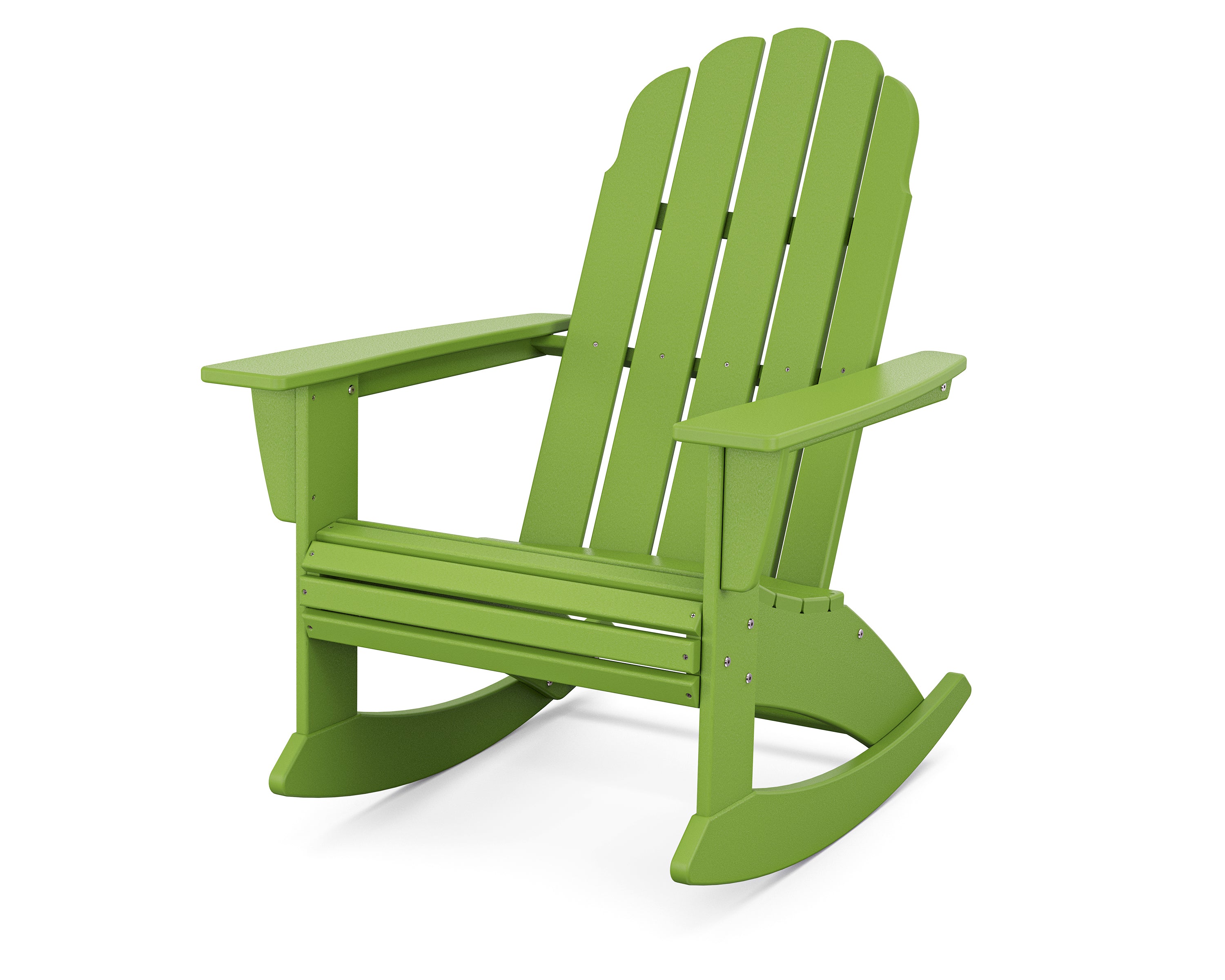 POLYWOOD® Vineyard Curveback Adirondack Rocking Chair in Lime
