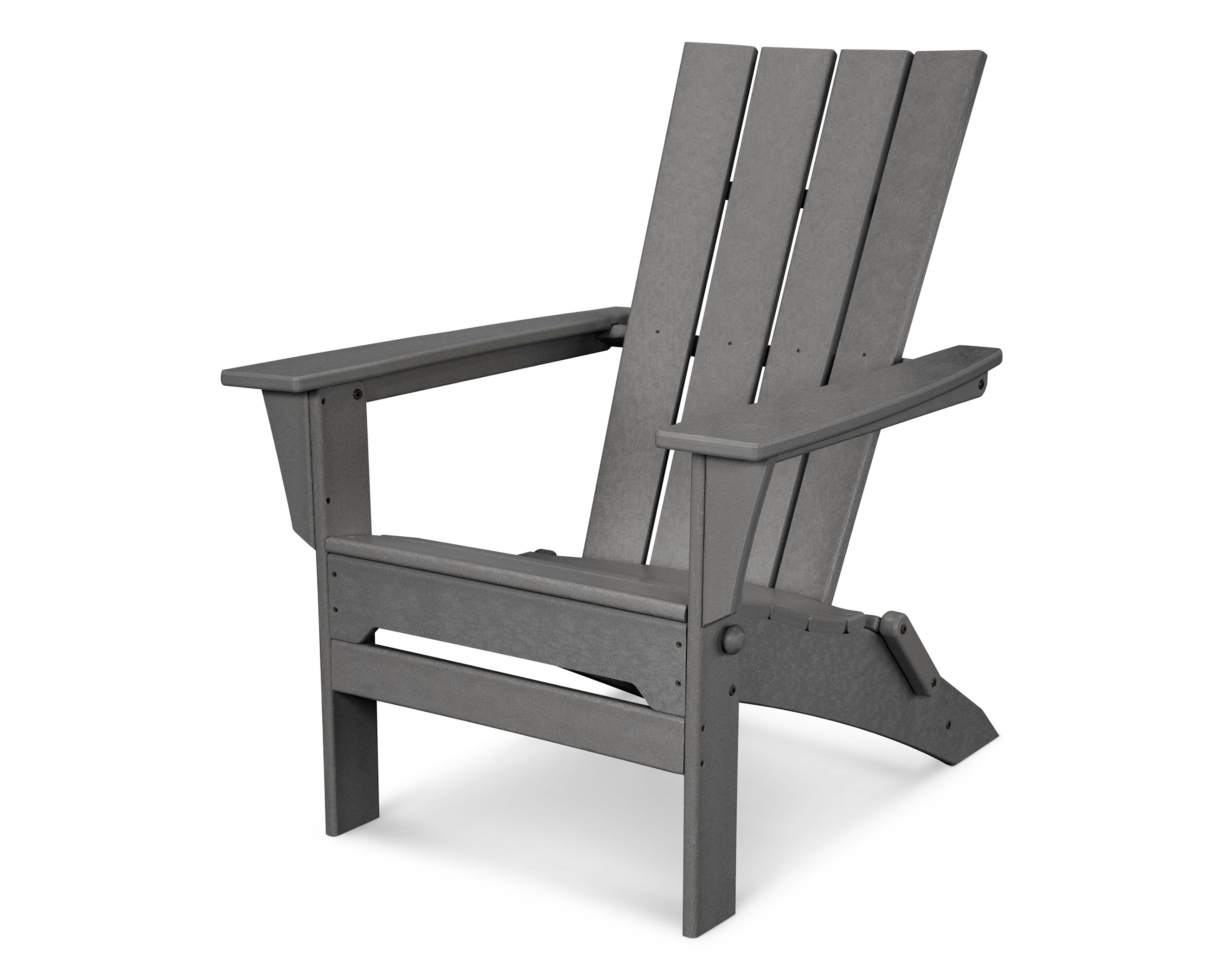 POLYWOOD Quattro Folding Adirondack in Slate Grey